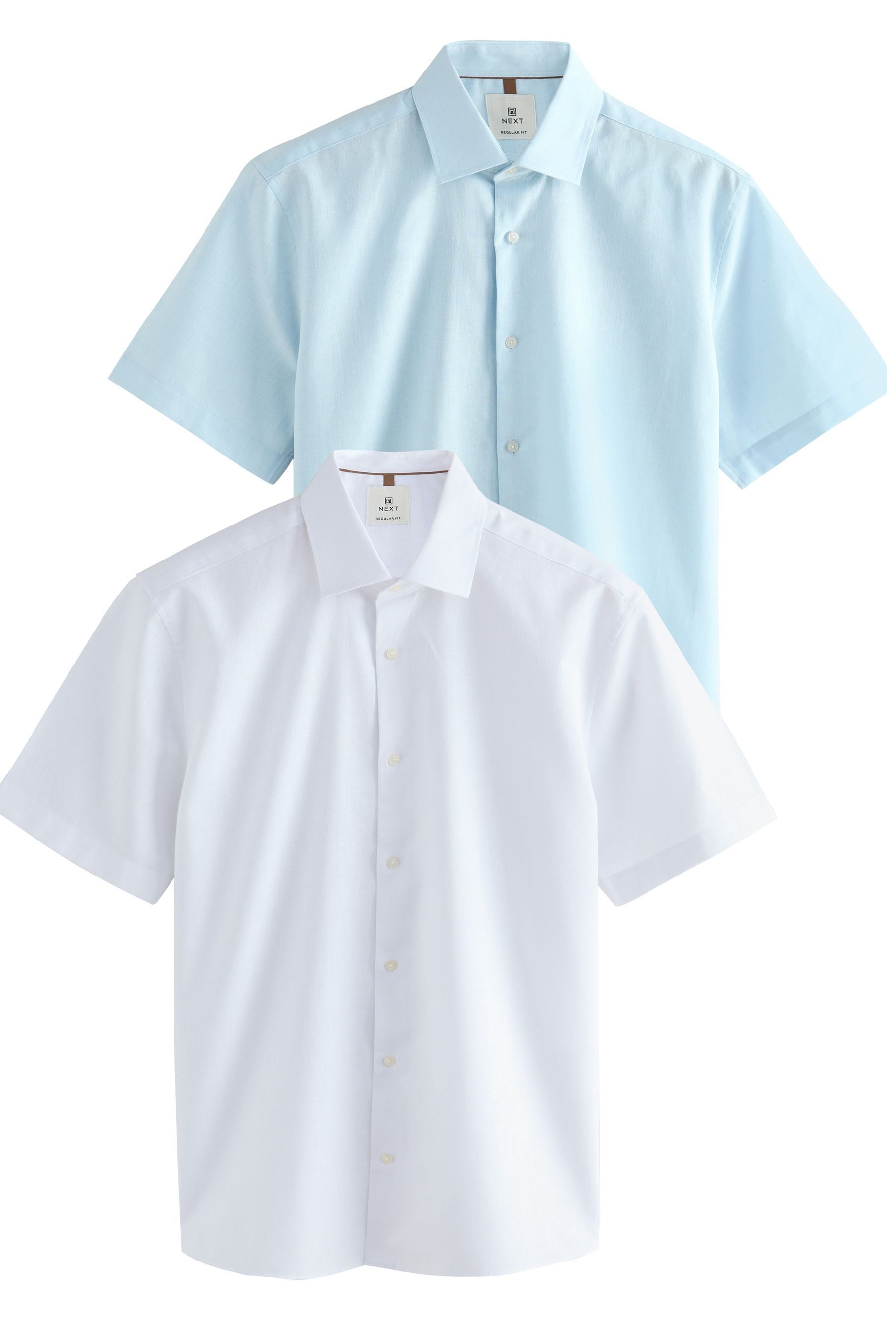 Next Kurzarmhemd Regular Fit Kurzarmhemden, 2er-Pack (2-tlg) günstig online kaufen