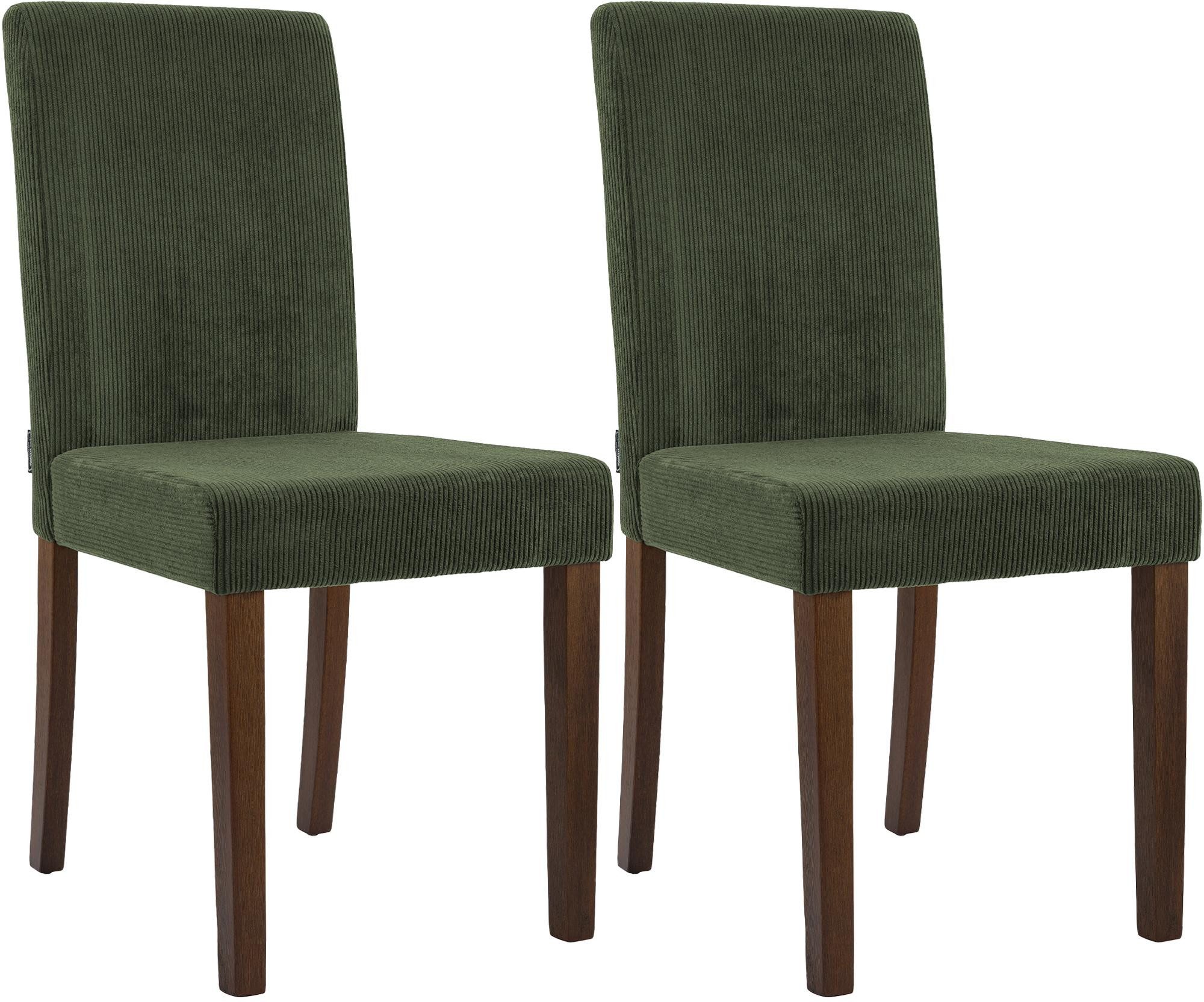 CLP Esszimmerstuhl Ina (2er Set), Cordbezug, gepolstert mit Rückenlehne