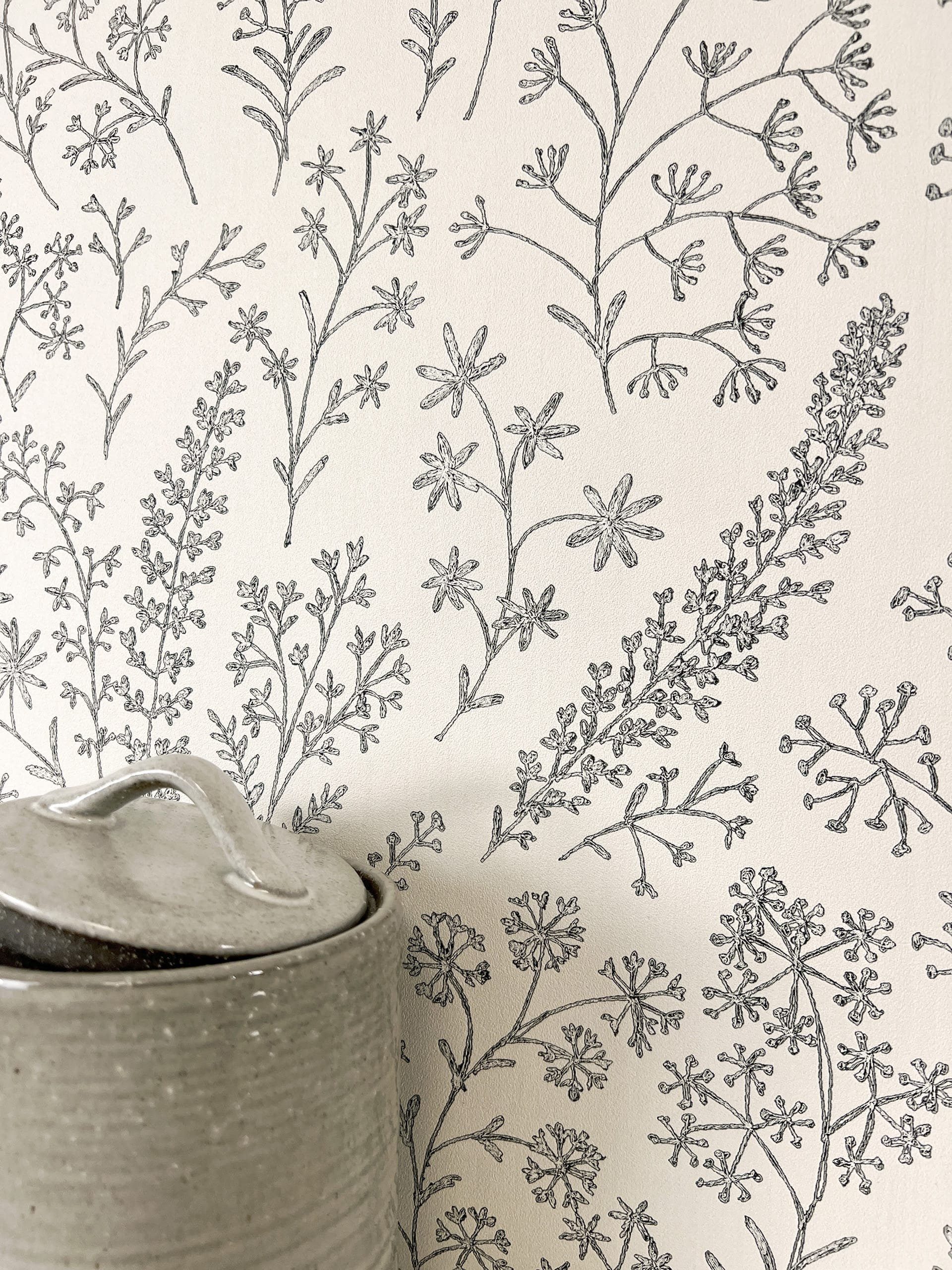 Newroom Vliestapete, Weiß Tapete Floral Blumen günstig online kaufen