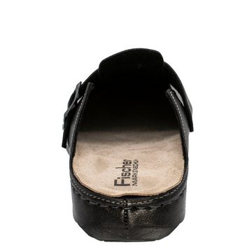 Fischer-Markenschuh Michaela Clog aus Nappan (Lederiminat), Weite G, herausnehmbares Fußbett aus Leder