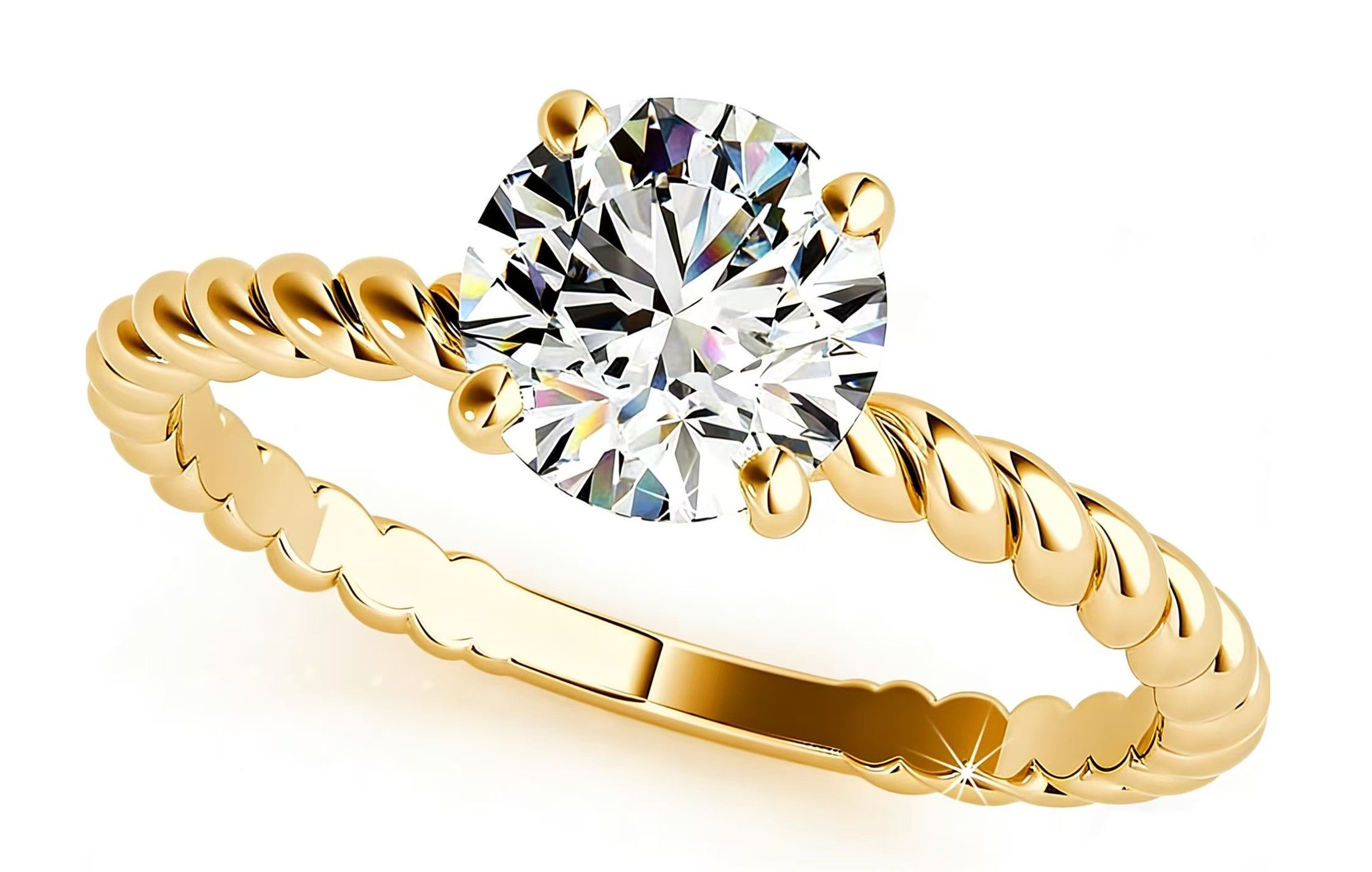 Jumpeak Verlobungsring Ehering,1.2ct,D,VS1,3EX,Diamantring aus Laborzucht,Ring 585 gold damen, Damen geschenk, Überraschungsgeschenk, Erstkommunion geschenk mädchen