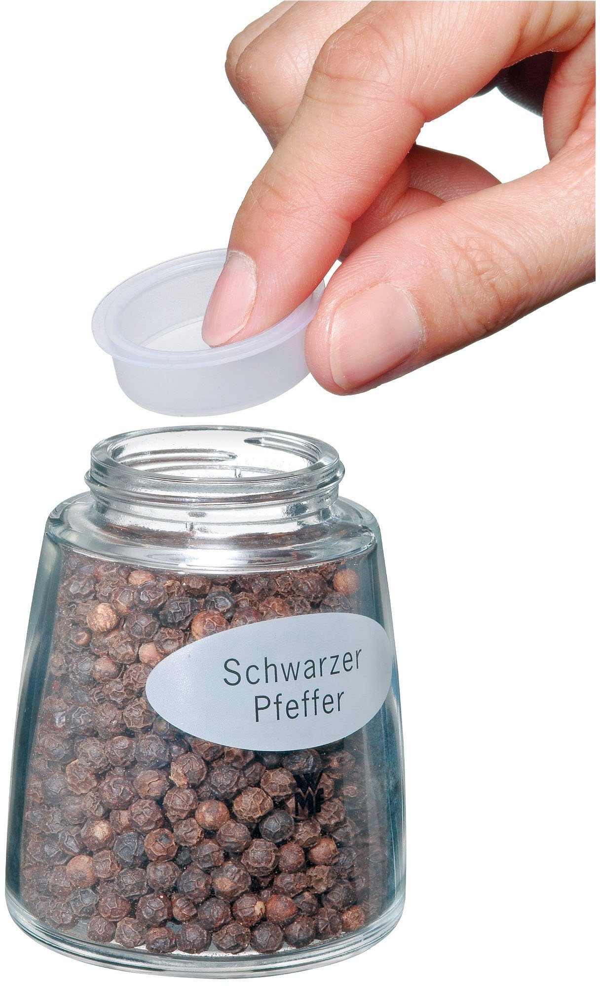 WMF Salz-/Pfeffermühle Trend, verschließbar hygienisch (2 Stück), aromadicht und