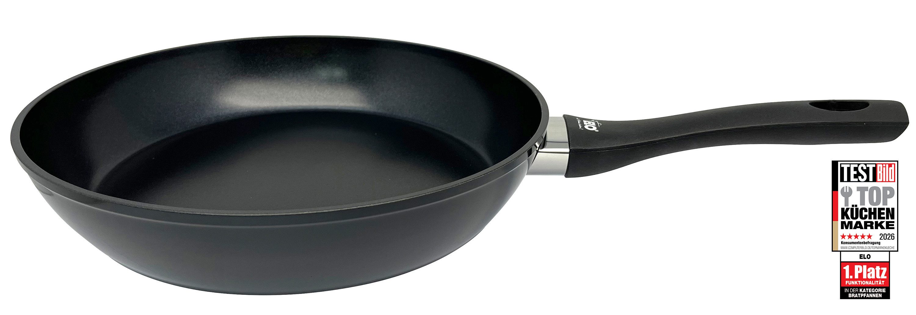 Elo Bratpfanne Save+ 28cm, Aluminium (1-tlg., 1 Bratpfanne, 1 Stapelschutz), Induktion