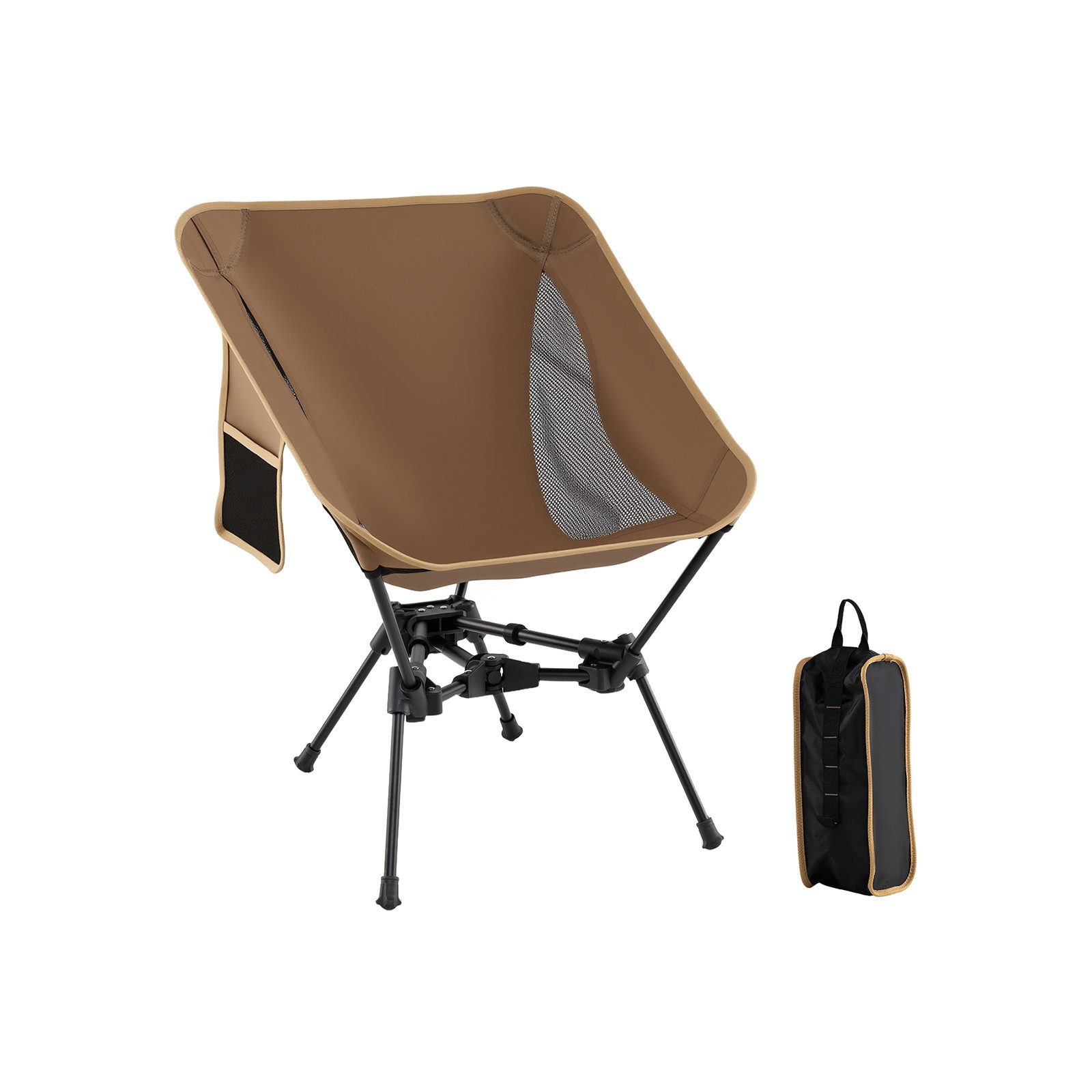 COSTWAY Campingstuhl, faltbarer Rucksackstuhl mit Tragetasche, bis 150kg