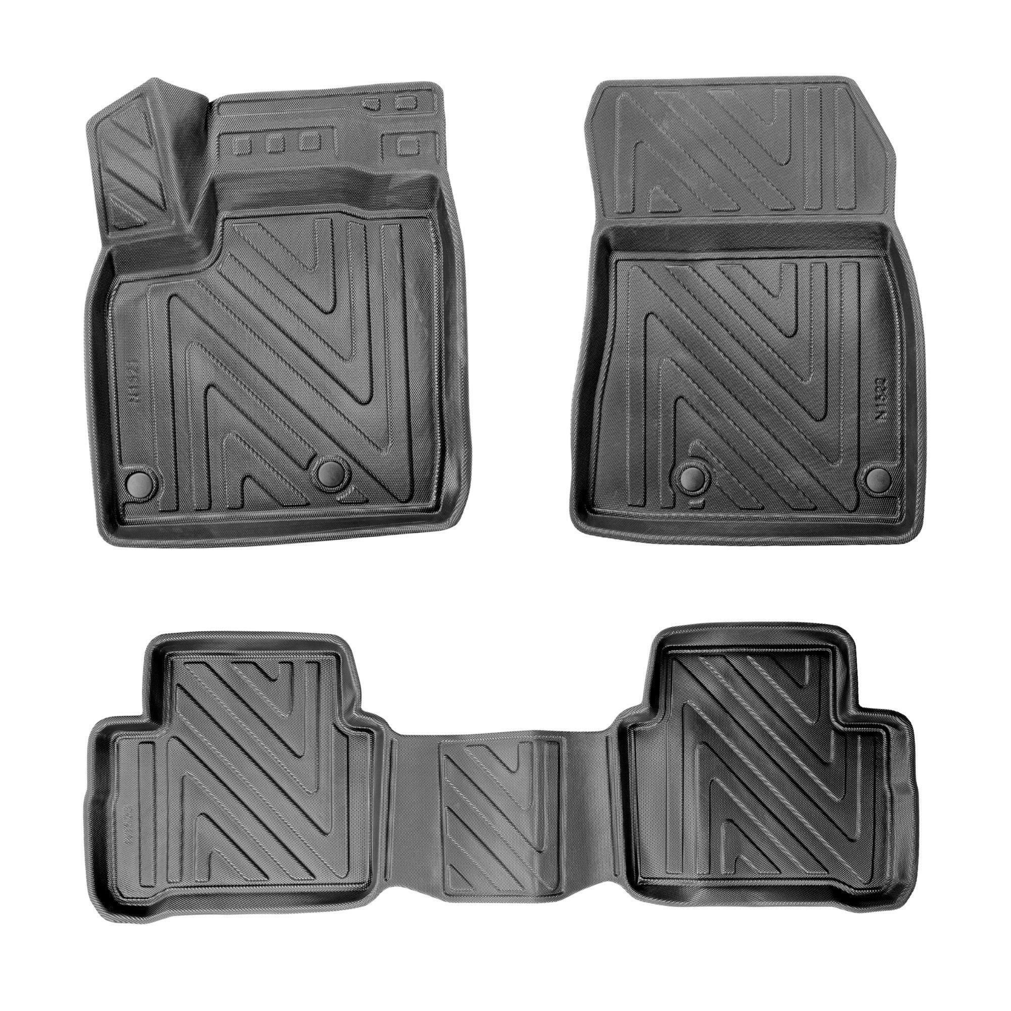 fussmattenprofi.com Auto-Fußmatte 3D Auto Fussmatten für Nissan Qashqai 3 (J12) 2021-2026 Carbon-Optik (1 St), für Nissan Nissan Qashqai