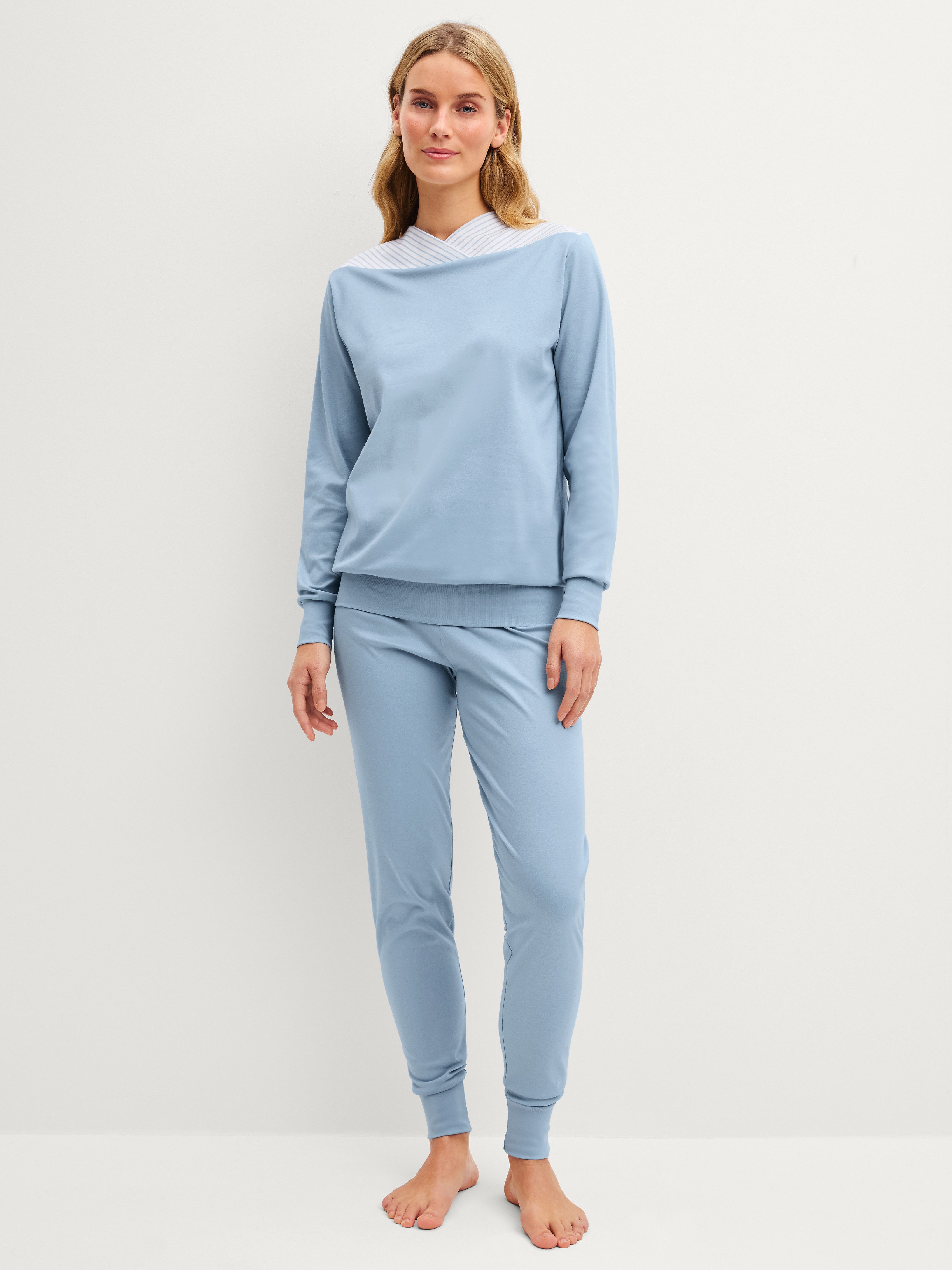 CALIDA Schlafanzug Soulmate (2 tlg) Langarm, Pure Cotton, weich, bequem, Interlock-Qualität