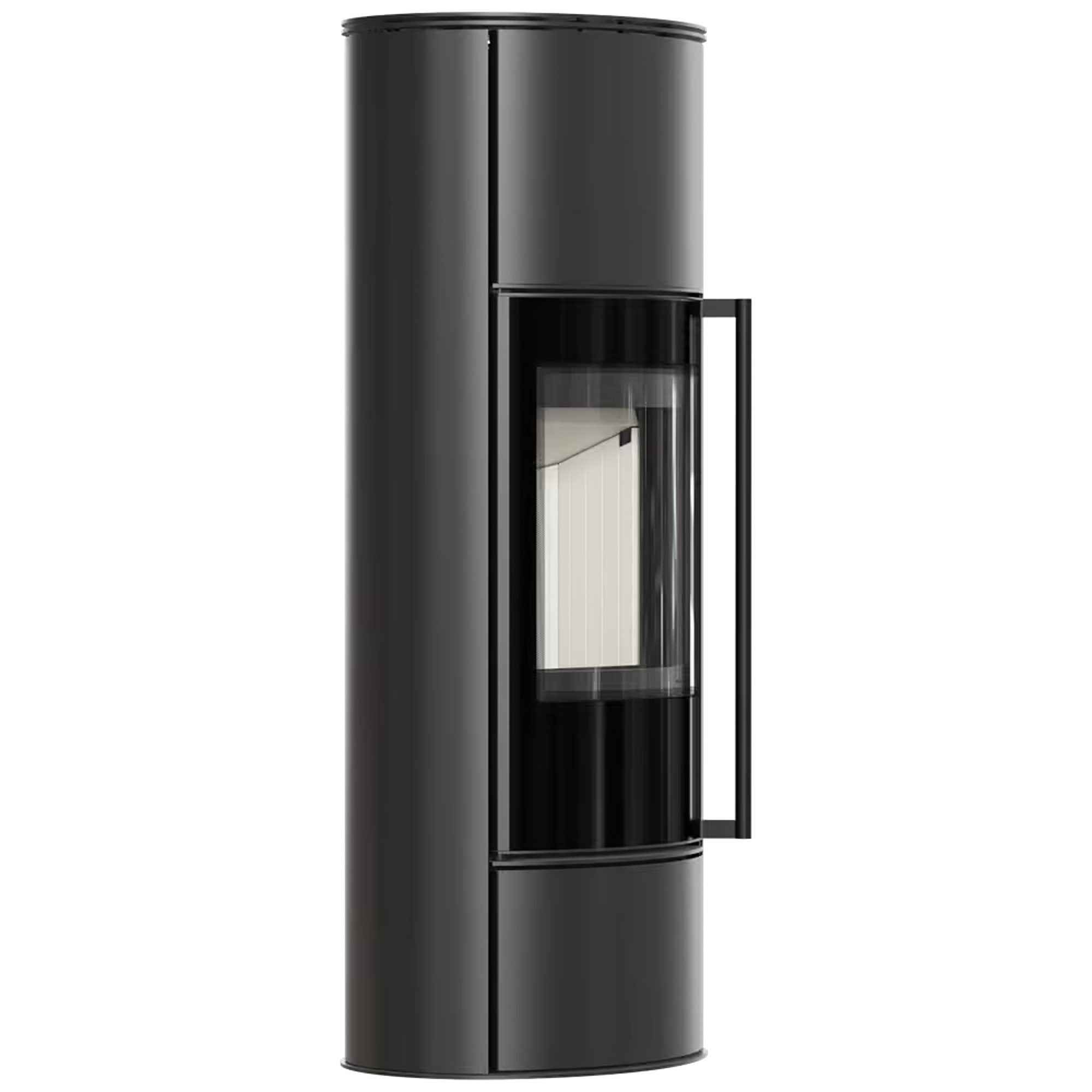 Kratki Kaminofen Kaminöfen aus Stahl ERIK Hoch BImSchV II, 7* Flamme Verte, 5,50 kW, Neuer Türgriff im Relingstyl