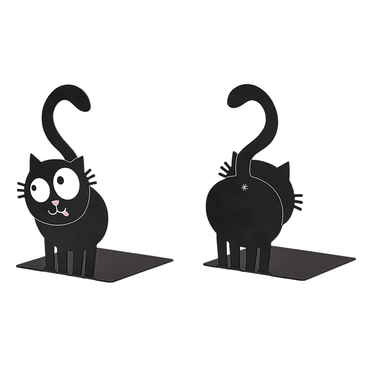 Buchstütze moses. Ed, The Cat Buchstützen 2er Set, Schwarze Katzen Buchstütze