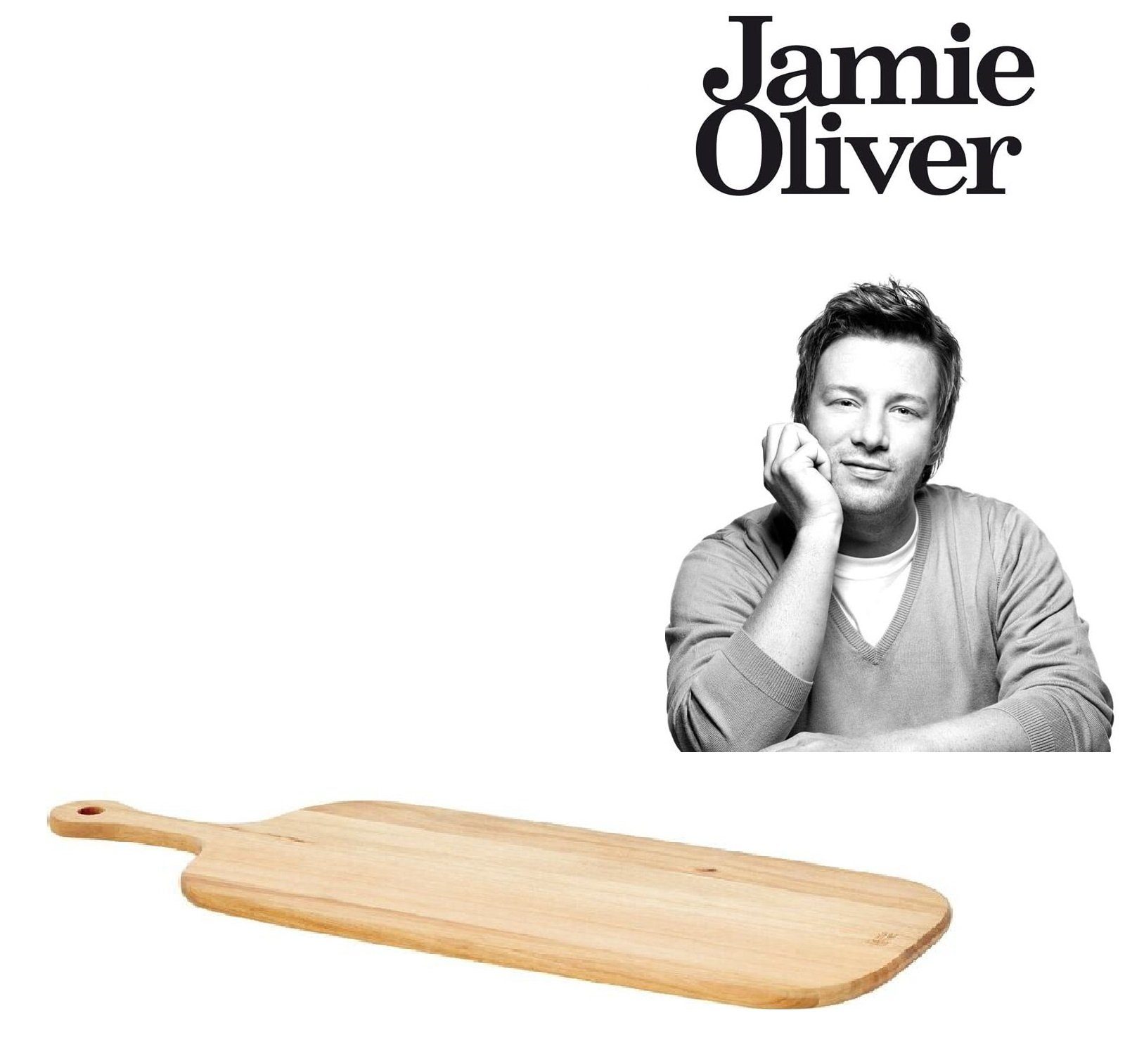 JAMIE OLIVER Schneidebrett Jamie Oliver Antipasti-Brett aus Akazienholz, ca. 52 x 20 cm, Akazienholz