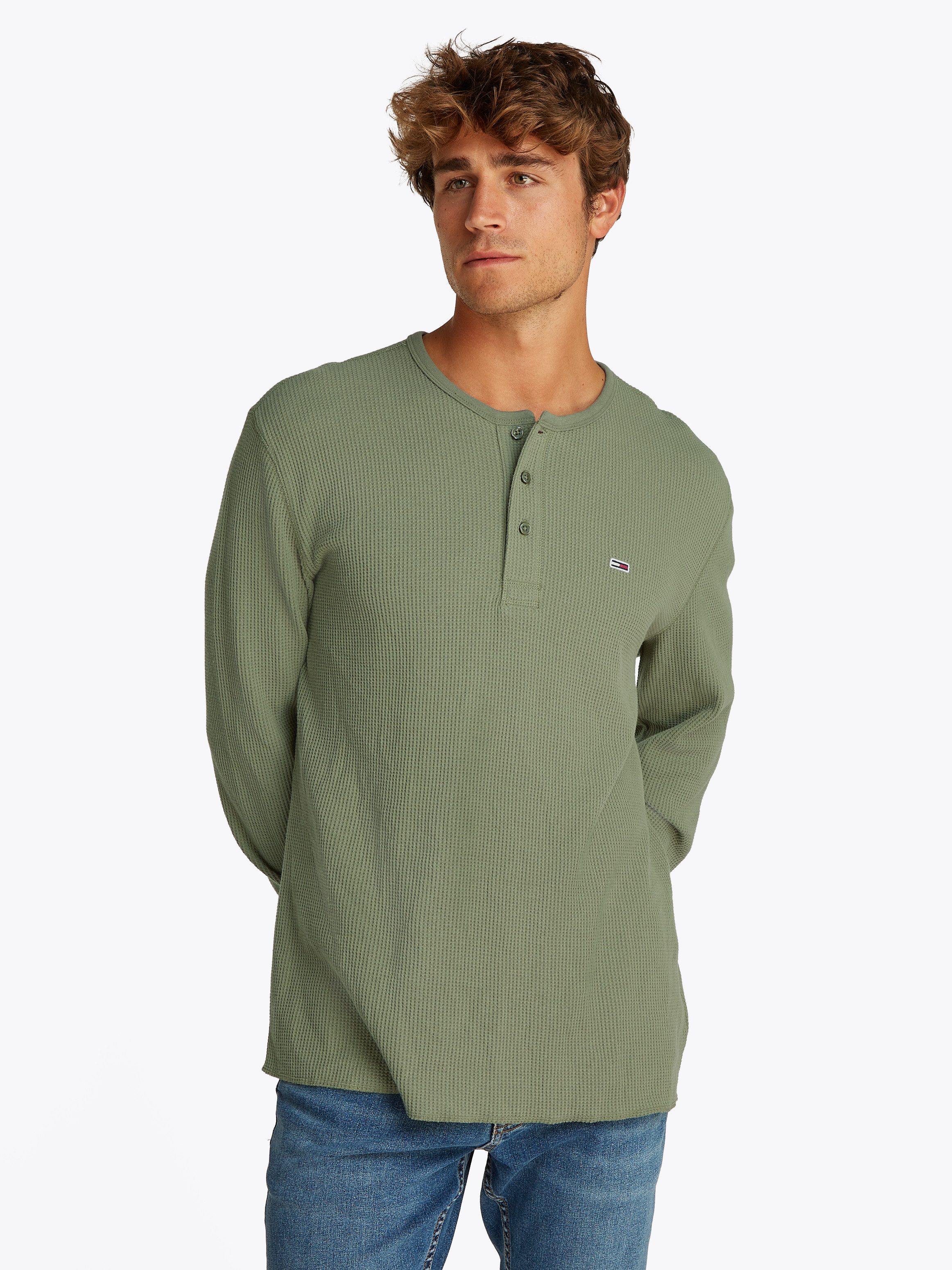 Tommy Jeans Henleyshirt TJM REG WAFFLE günstig online kaufen