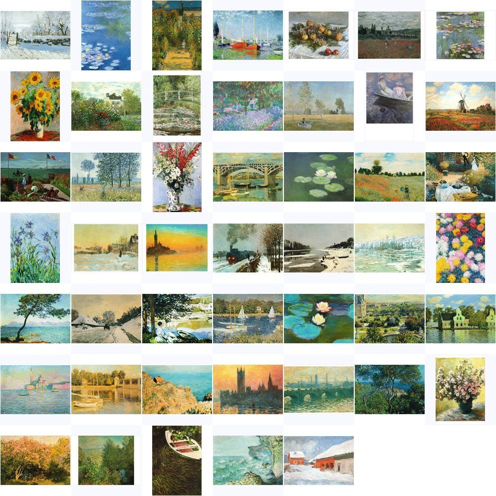 Postkarte Kunstkarten-Komplett-Set Claude Monet