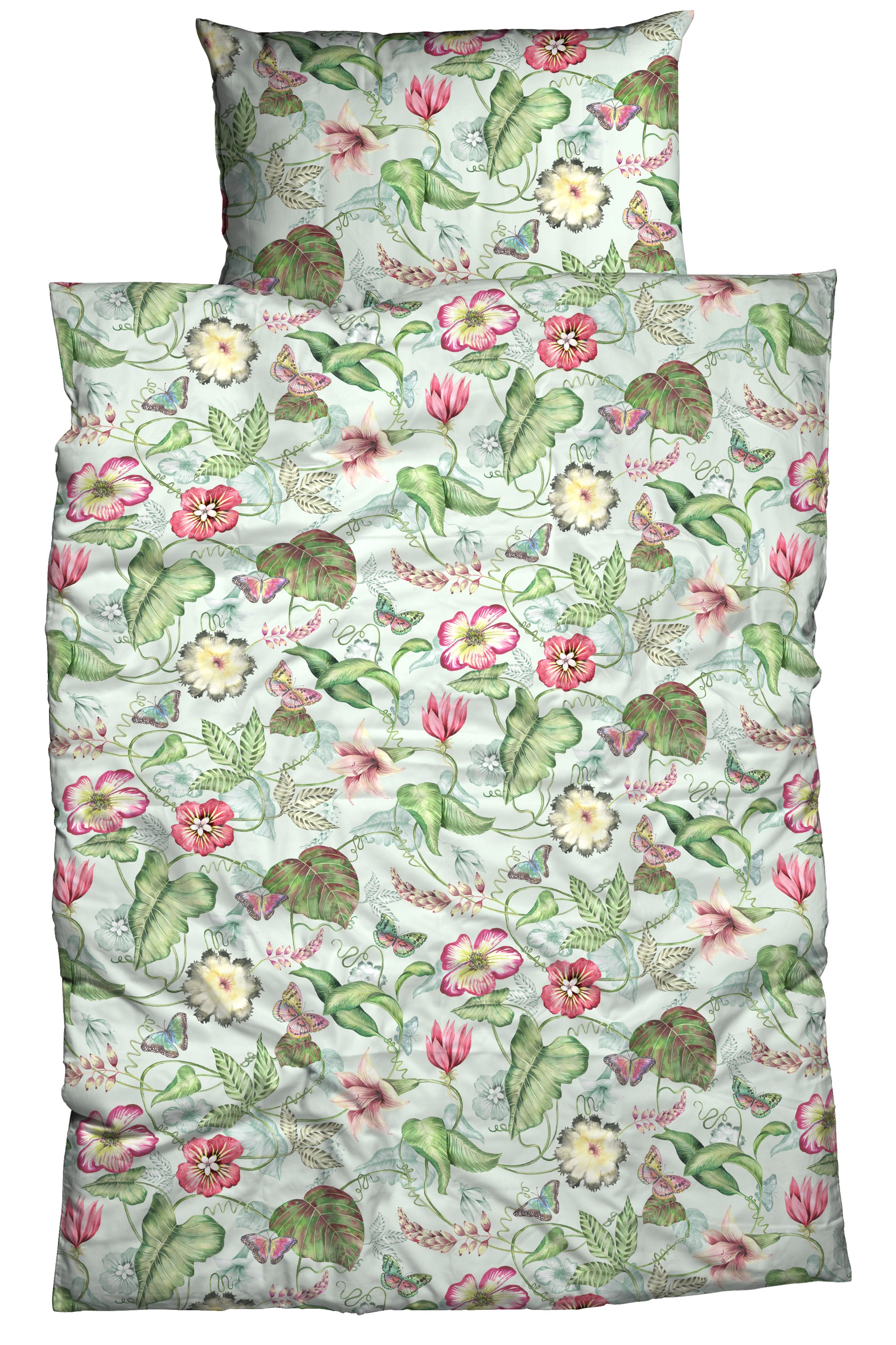 CASATEX Bettwäsche Belli Fiori, Satin, 2 teilig, elegante, farbenfrohe Bettwäsche