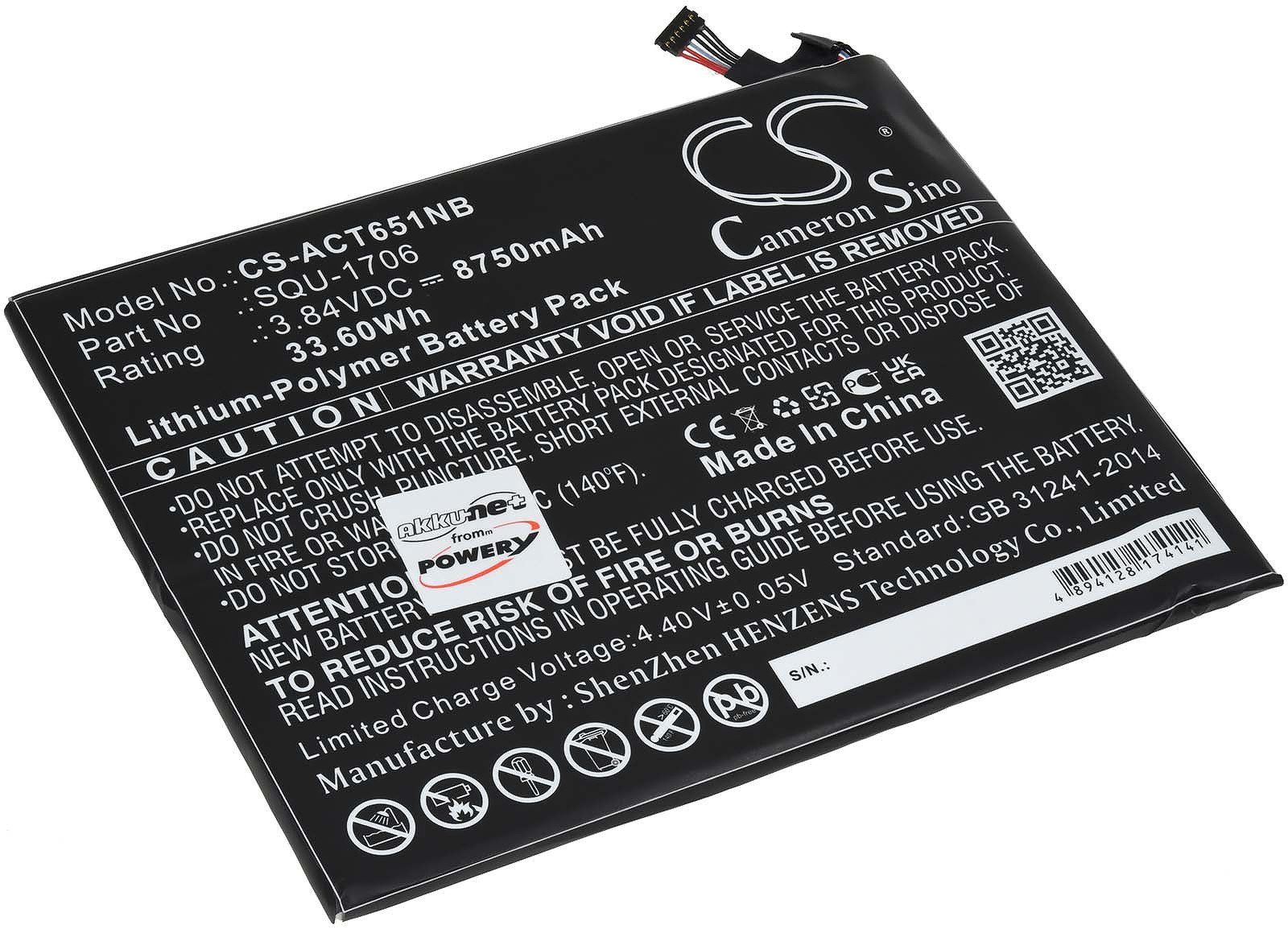 Powery Akku für Asus Typ SQU-1706 Laptop-Akku 8750 mAh (3.84 V)