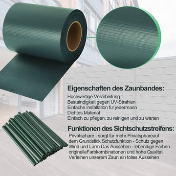Randaco Sichtschutzstreifen 35m Sichtschutzfolie PVC Zaun Folie Multifunktionen für Mattenzaun
