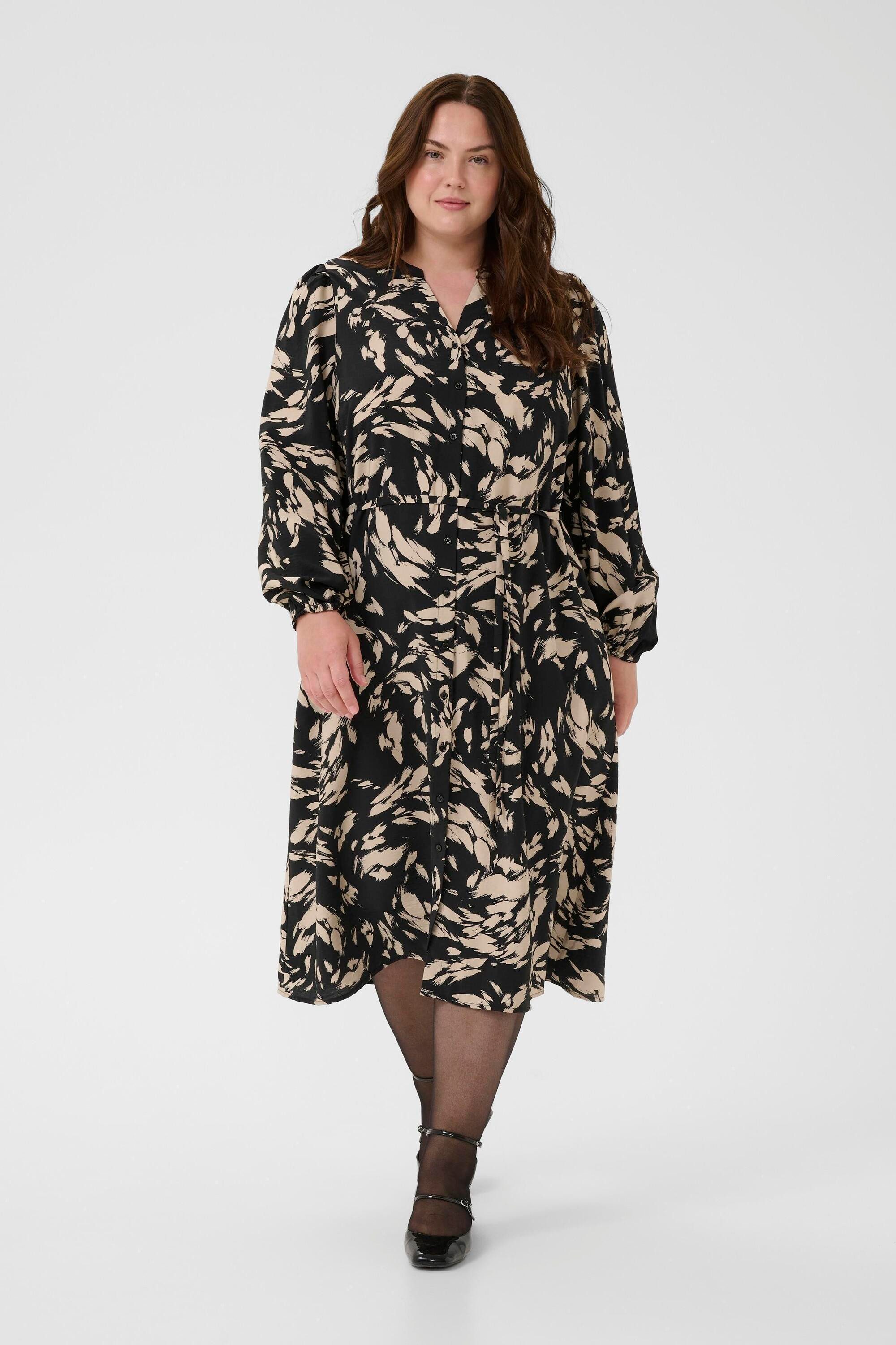 KAFFE Curve Blusenkleid Kleid KColla Große Größen