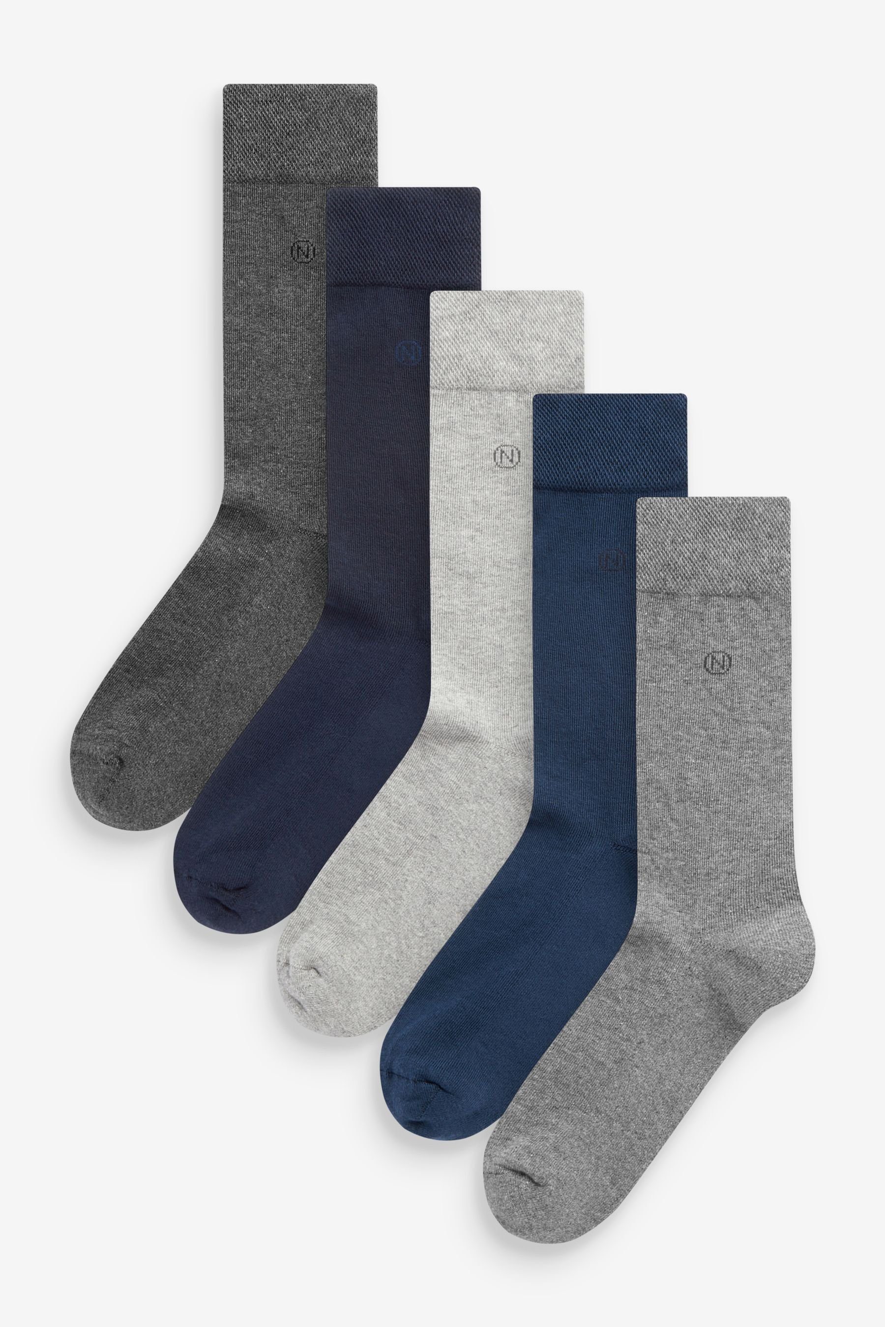Next Kurzsocken 5er-Pack Socken mit gepolsterter Sohle (5-Paar) Navy/Grey
