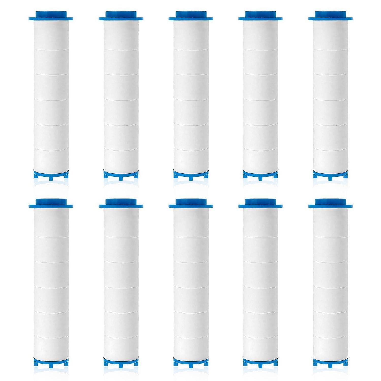 LuxusKollektion Kalkfilter Duschkopf Filter 10 Stk PP Baumwolle 9,5x2,5cm