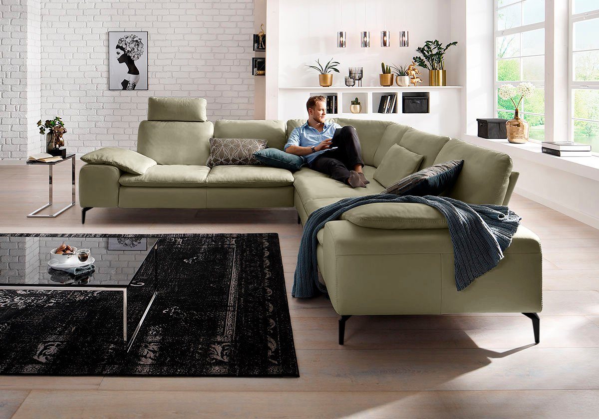 W.SCHILLIG Ecksofa valentinoo, Designsofa, elegant und bequem, L-Form, Set, mit Sitztiefenverstellung, Breite 318 cm