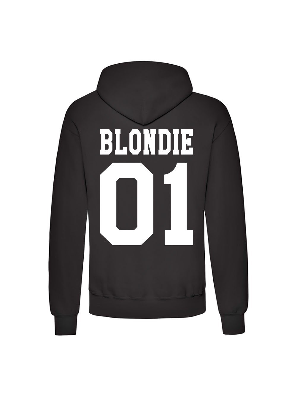 Couples Shop Kapuzenpullover Blondie & Brownie Damen Hoodie Pullover mit lustigem Spruch Print