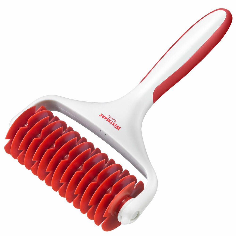 WESTMARK Teigschneider 1 Gitterroller, 19,5 cm + 1 Stipproller, 20 cm, Kunststoff, Weiß/Rot