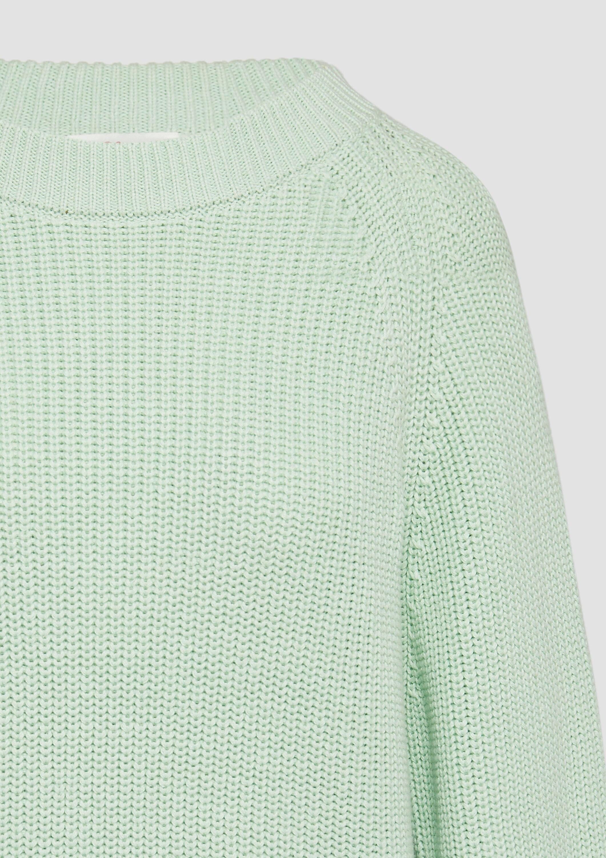 s.Oliver Longpullover Strickpullover Strickpullover mit Raglan-Ärmeln und Rippbündchen