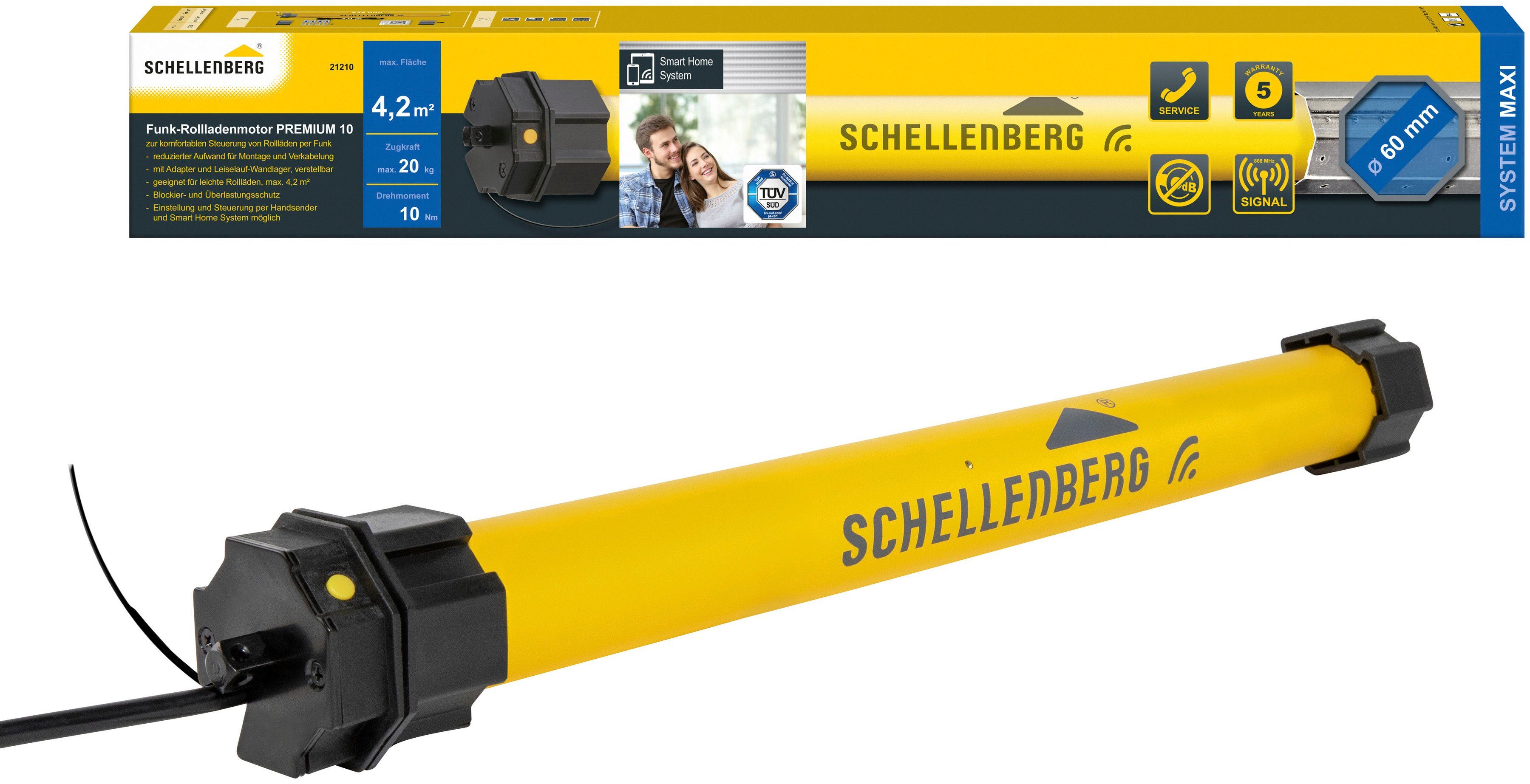 SCHELLENBERG Rollladenmotor Premium, Rohrmotor mit Funk Endlageneinstellung günstig online kaufen