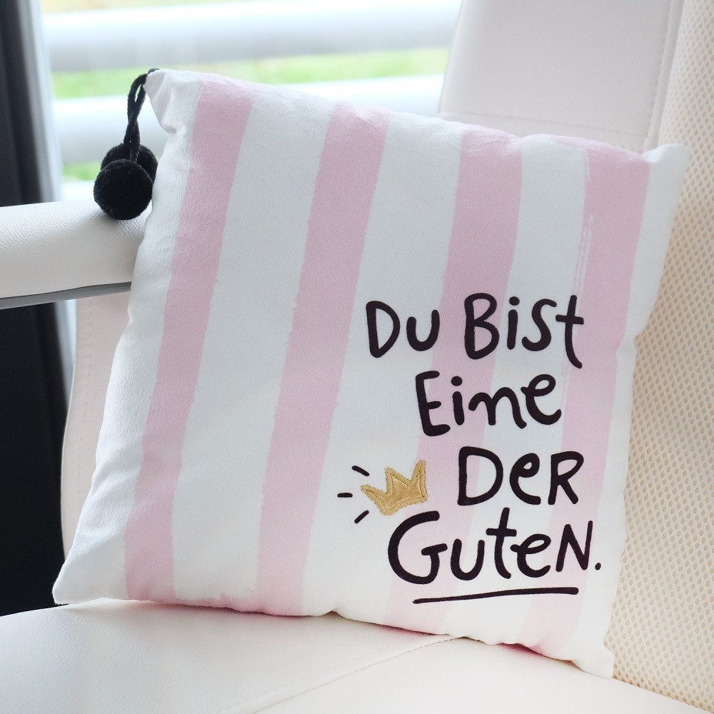 Sheepworld Dekokissen Plüschkissen »Du bist eine der Guten.«