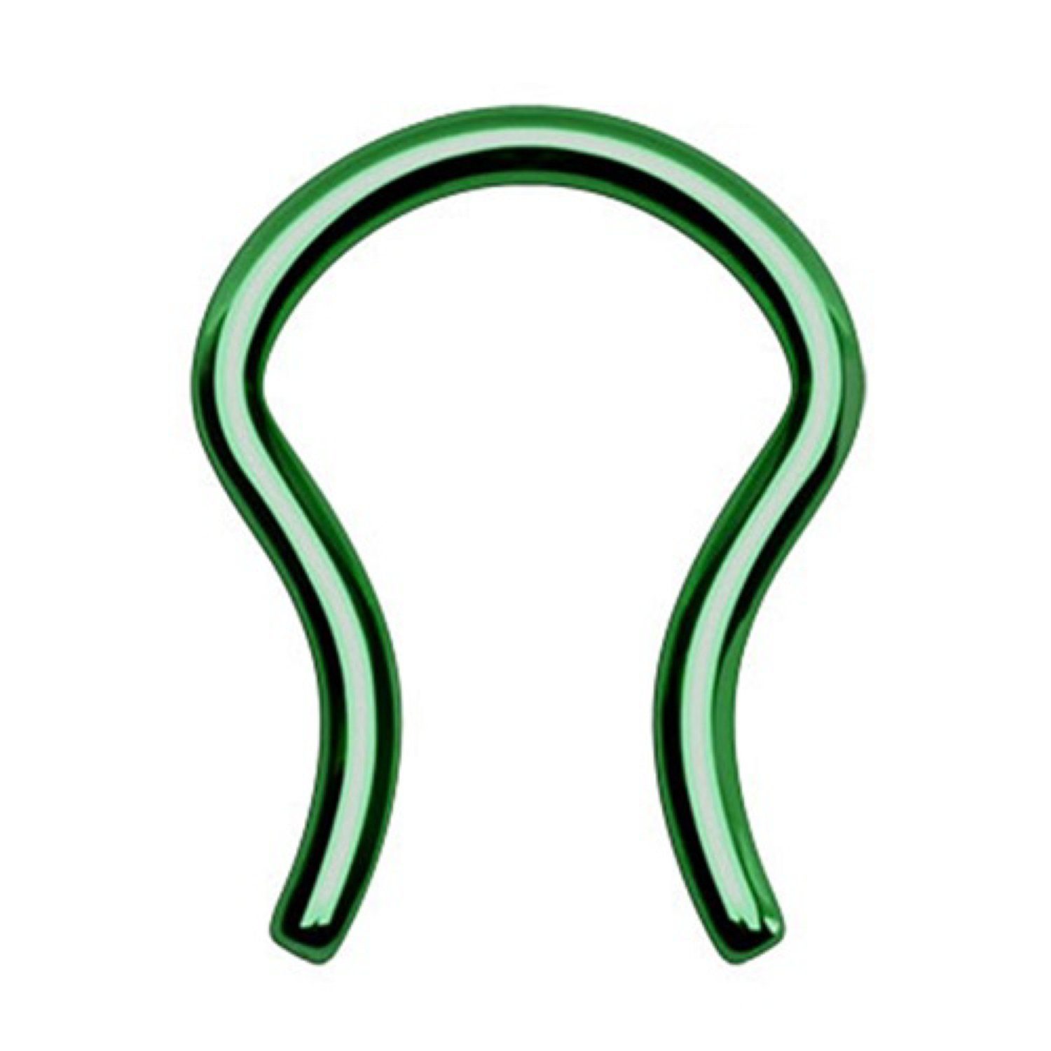 Fake Piercing Septum Ring - Universal Hoop Mit Strass, 316L Stahl, 10mm