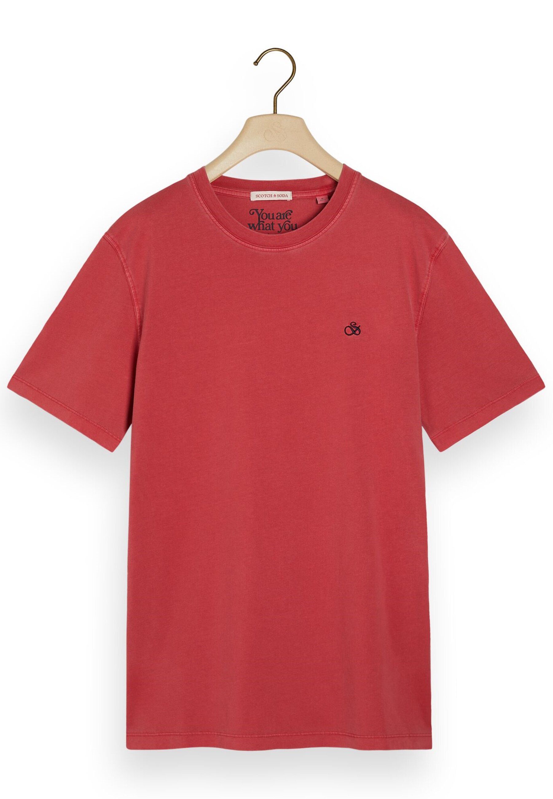 Scotch & Soda T-Shirt Shirt Kurzarmshirt mit Rundhalsausschnitt und Logo (1-tlg)