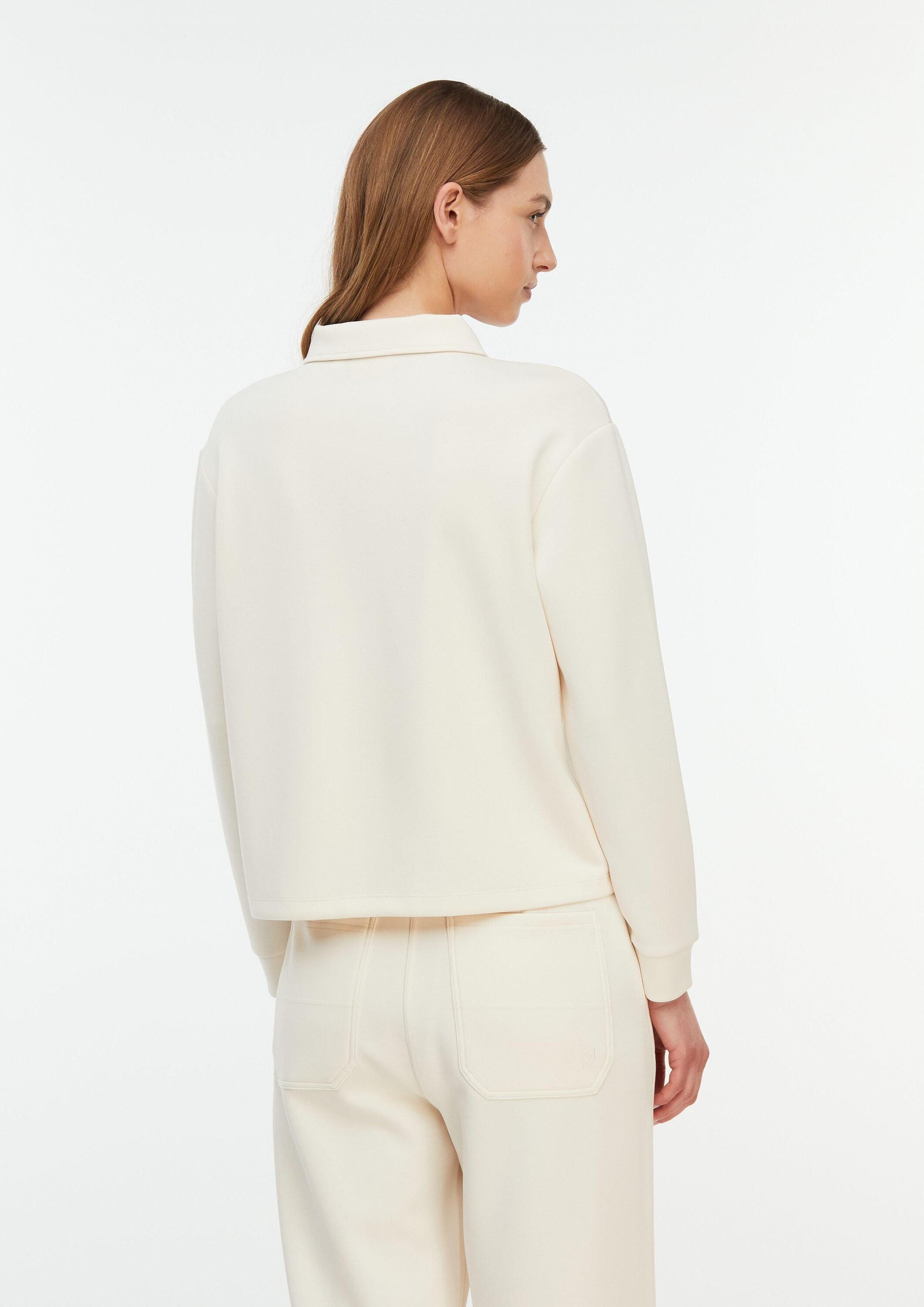 comma Sweatshirt Sweatshirt Softes Sweatshirt mit Polokragen