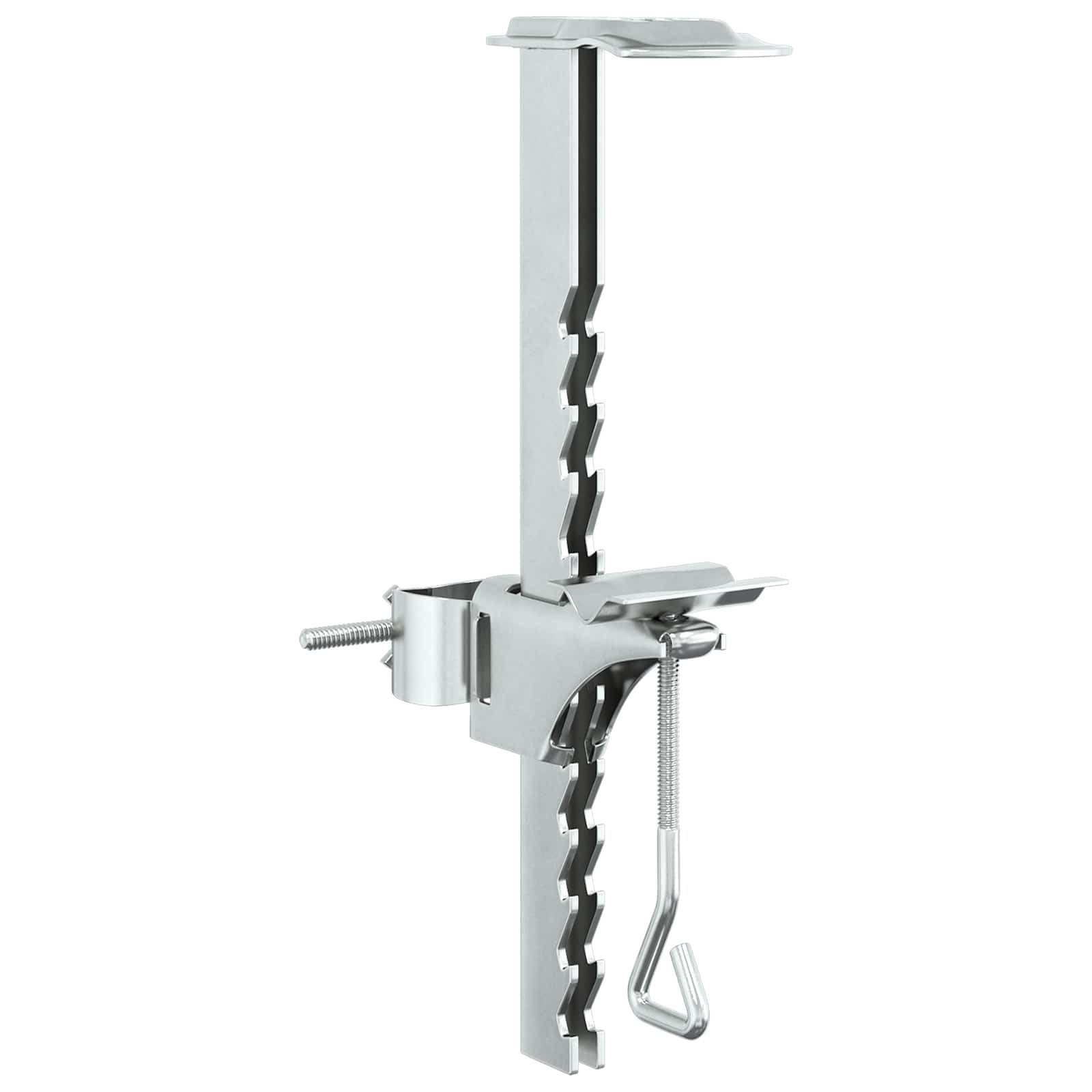 vidaXL Schirmhalter Sonnenschirmständer Silber Stahl, 1 tlg.