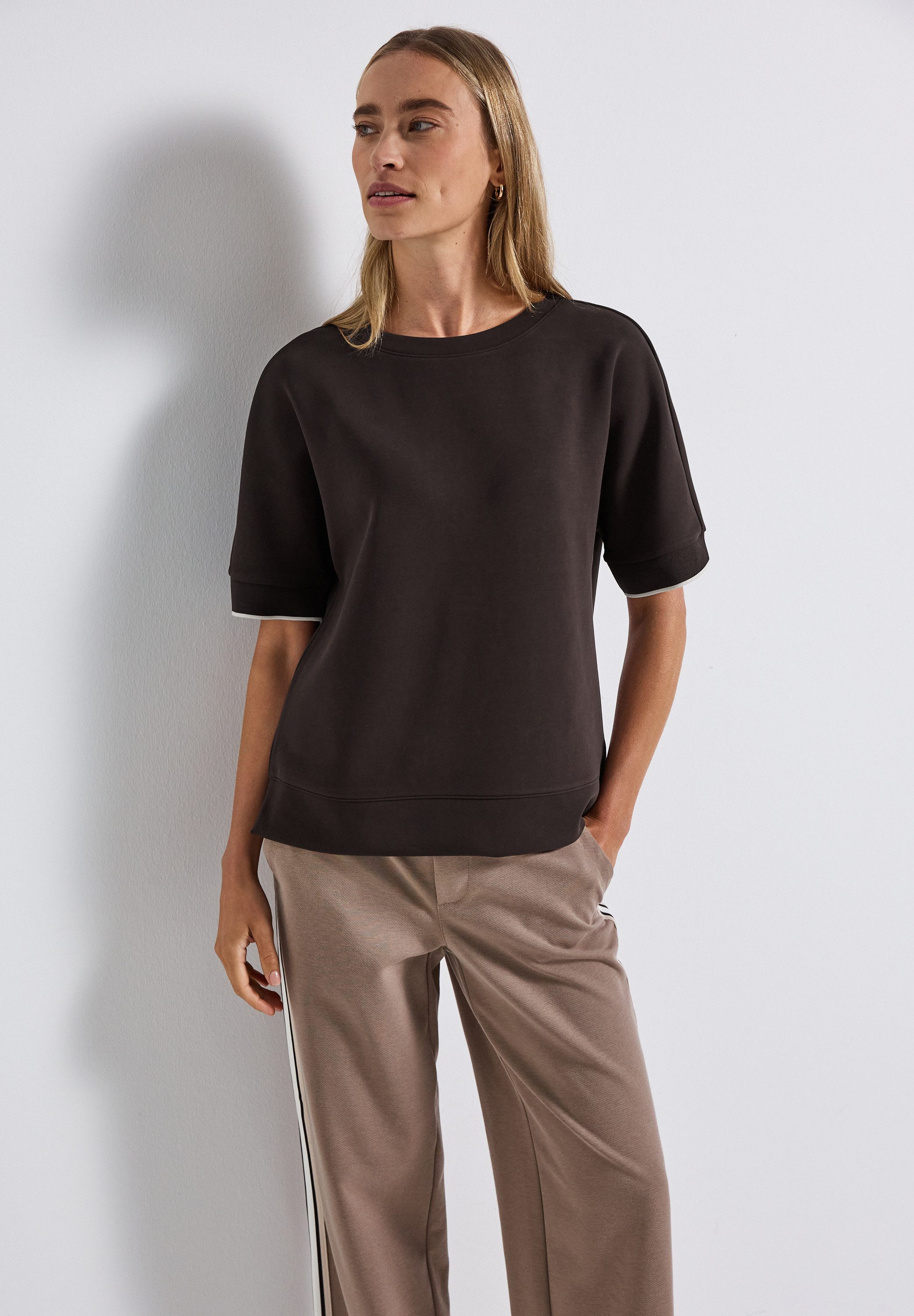 STREET ONE T-Shirt im Silk-Look, mit Rundhals, halbarm günstig online kaufen
