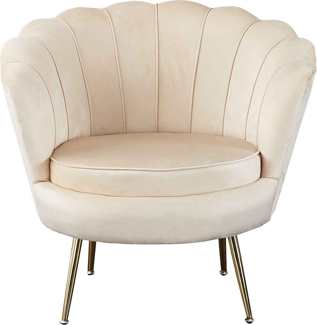 Loungesessel Beige extravagantes SalesFever Clam, Muscheldesign