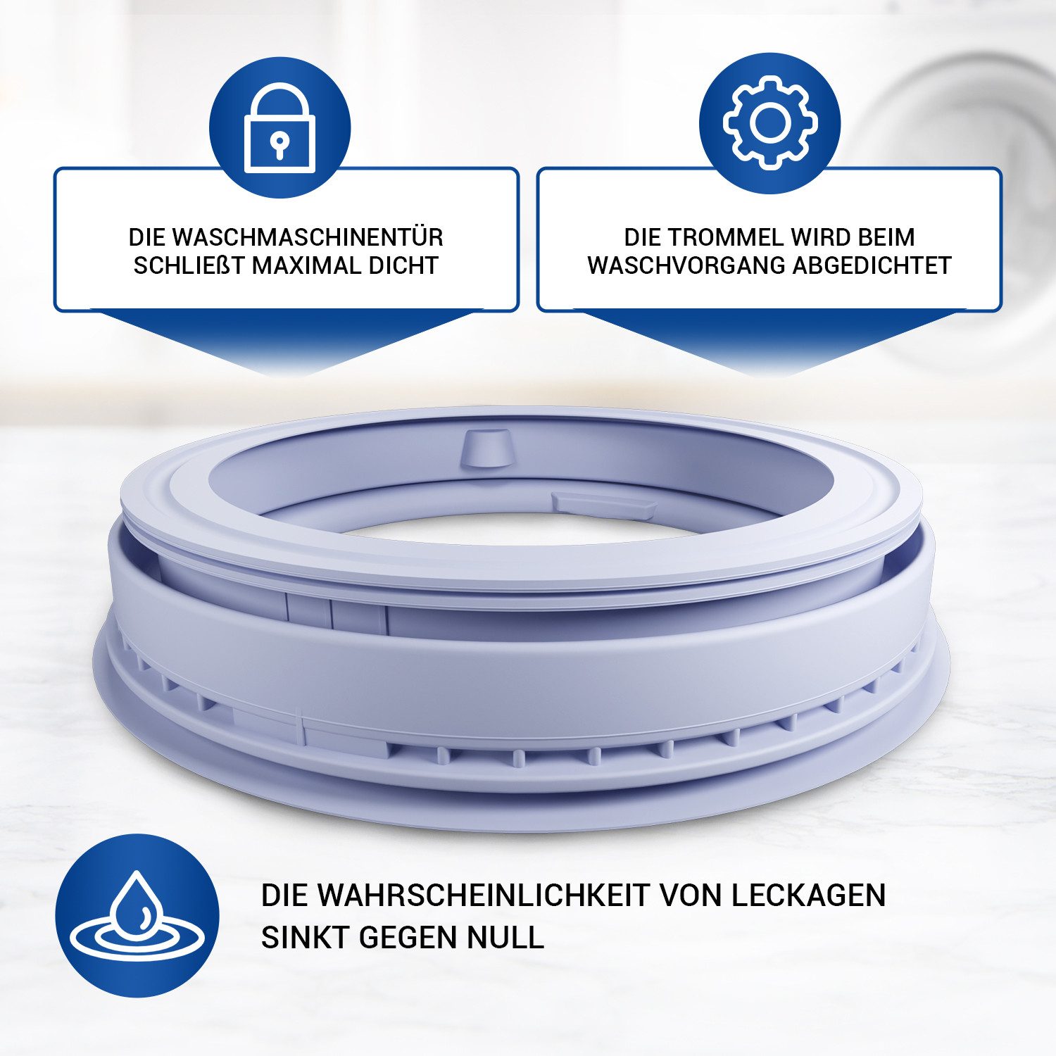 VIOKS Dichtungsring Türmanschette Ersatz für Bosch 00361127 Gummidichtung, für Frontlader Waschmaschine – Bild 4 von 5