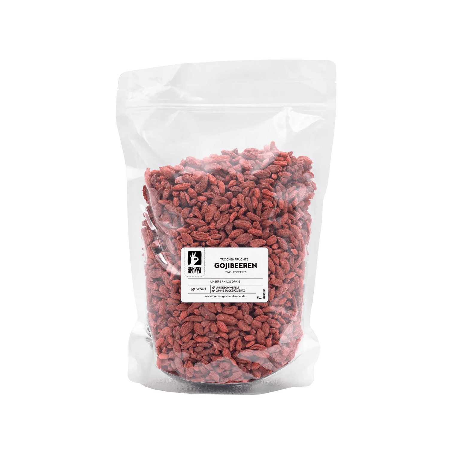 Bremer Gewürzhandel Trockenfrüchte Goji Beeren, getrocknet, Großpackung, 1000 g