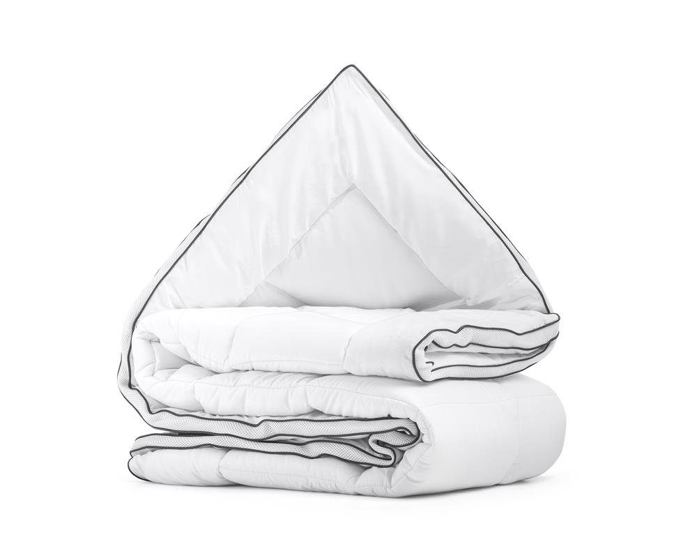 Sitheim-Europe Microfaserbettdecke 3D Air Micro Touch - Einzelbettdecke Weiß 400 g / m² 10089, Füllung: Kunstfaser, Füllung: Kunstfaser, Geeignet für alle Jahreszeiten