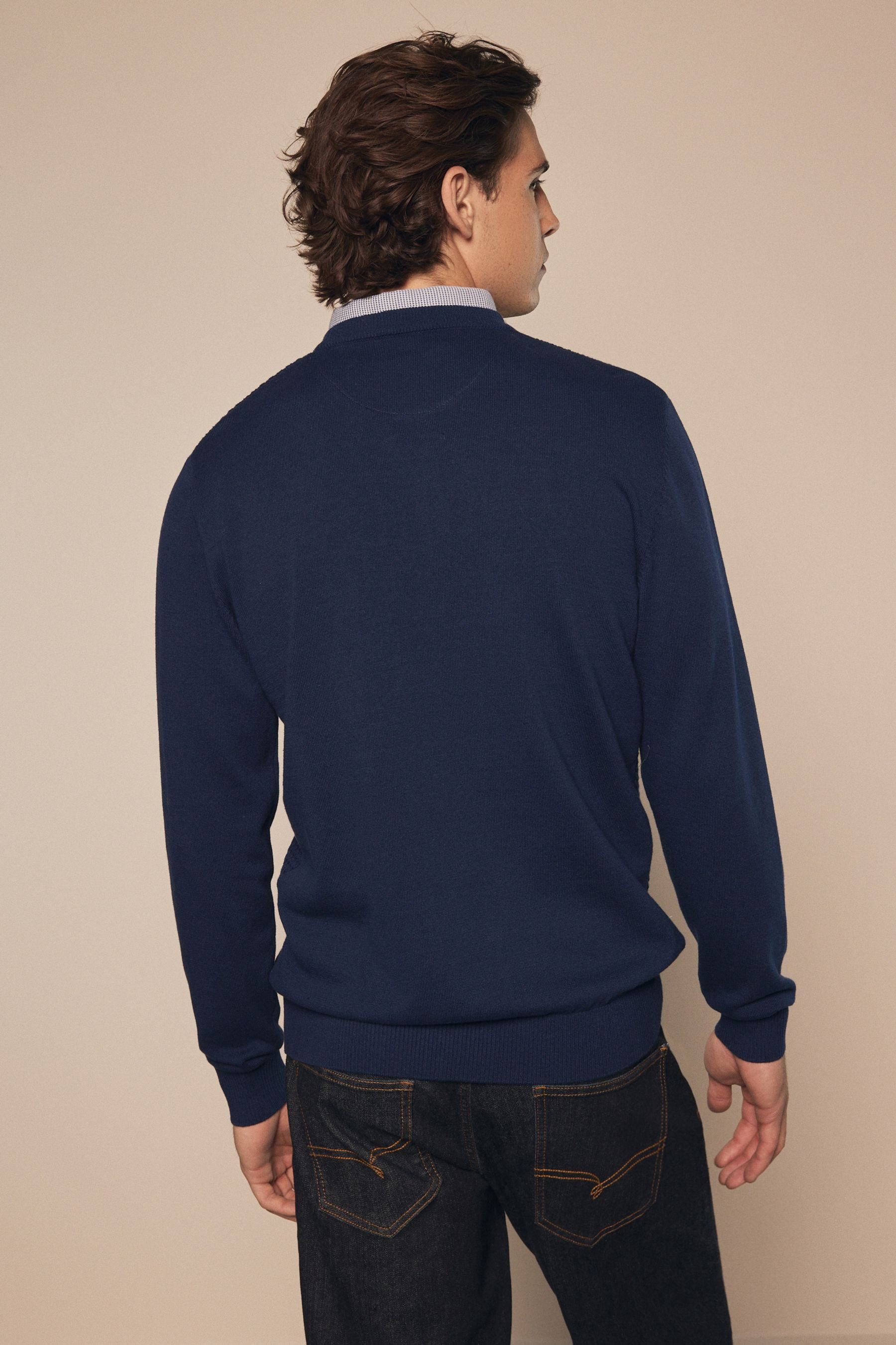Next 2-in-1-Pullover Oxford-Pullover mit angedeutetem Hemd günstig online kaufen