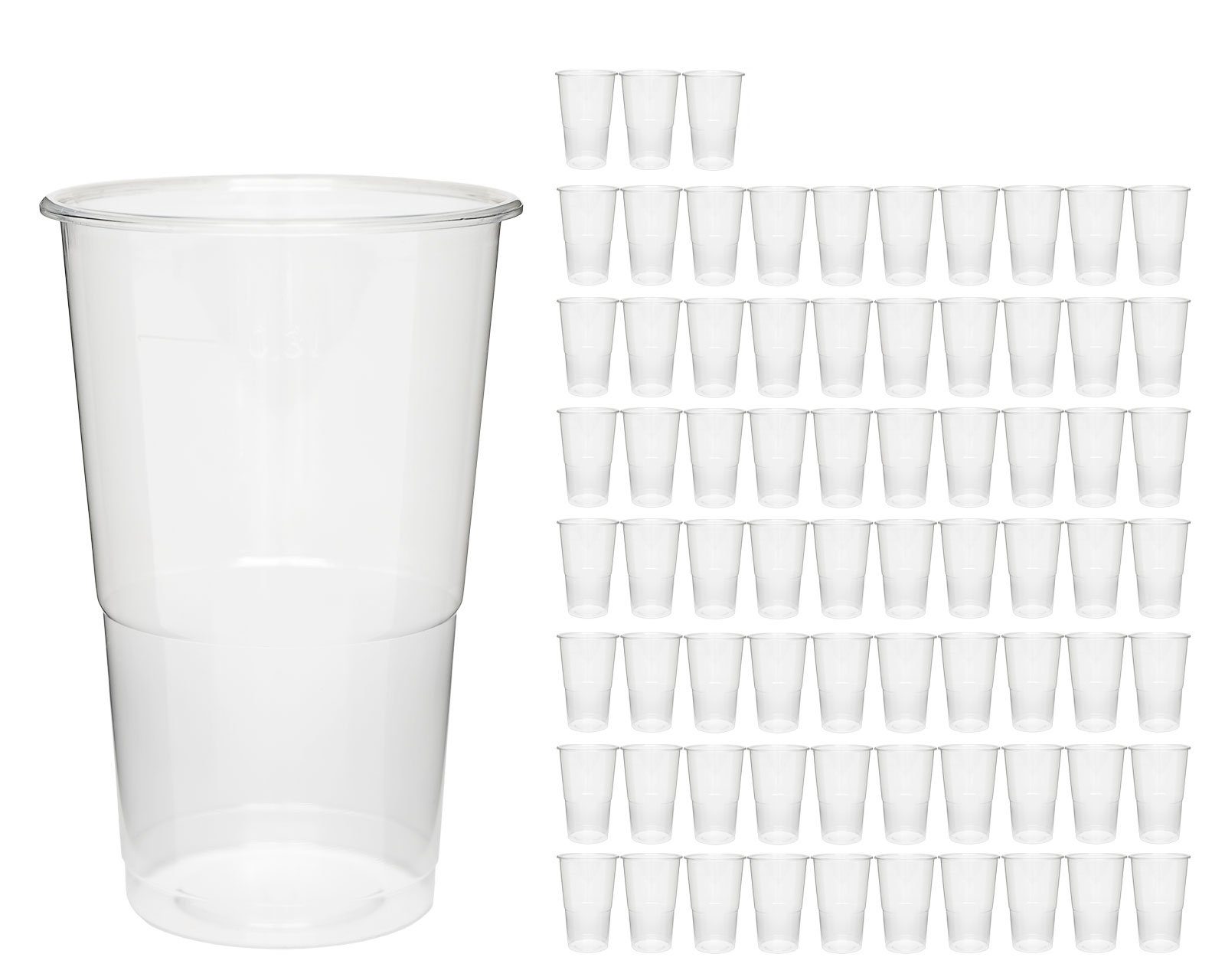 OCTOPUS Кружки Многоразовая чашка 300ml, Plastikbecher PP, Mischbecher, 50 Stück, PP