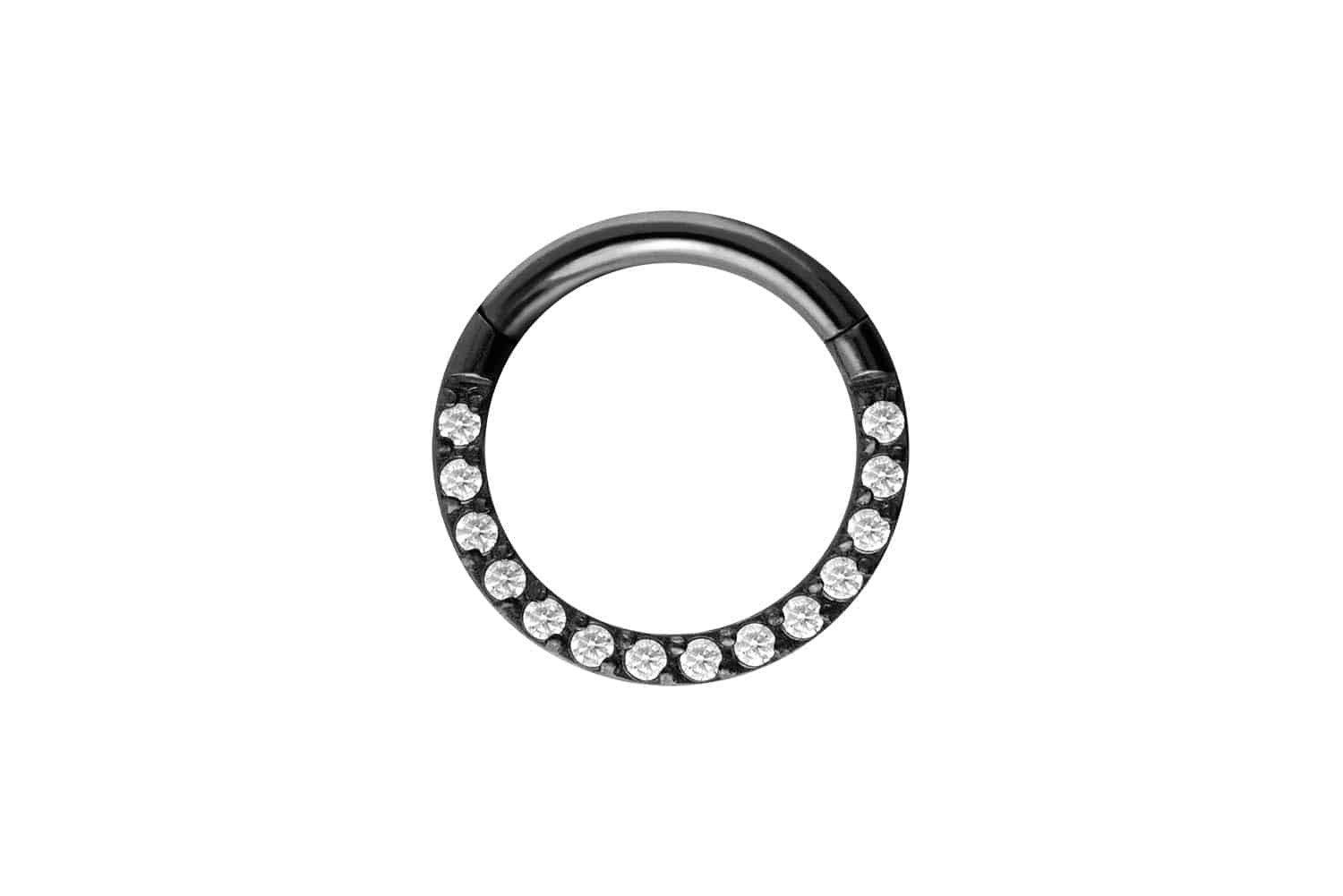 Nasenpiercing Titan Segmentring Clicker EINGEFASSTE KRISTALLE