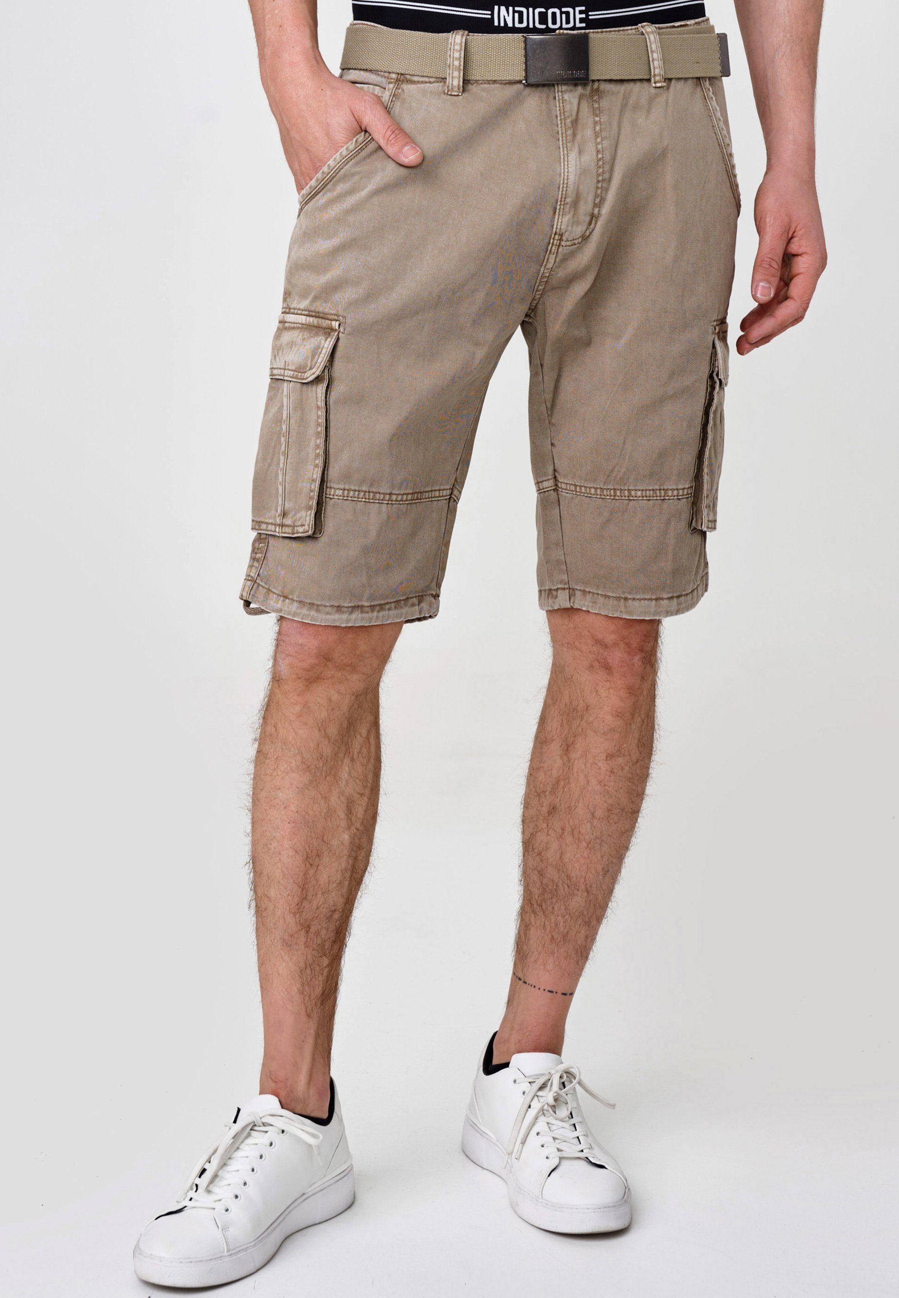 Blixt Cargoshorts Greige Indicode