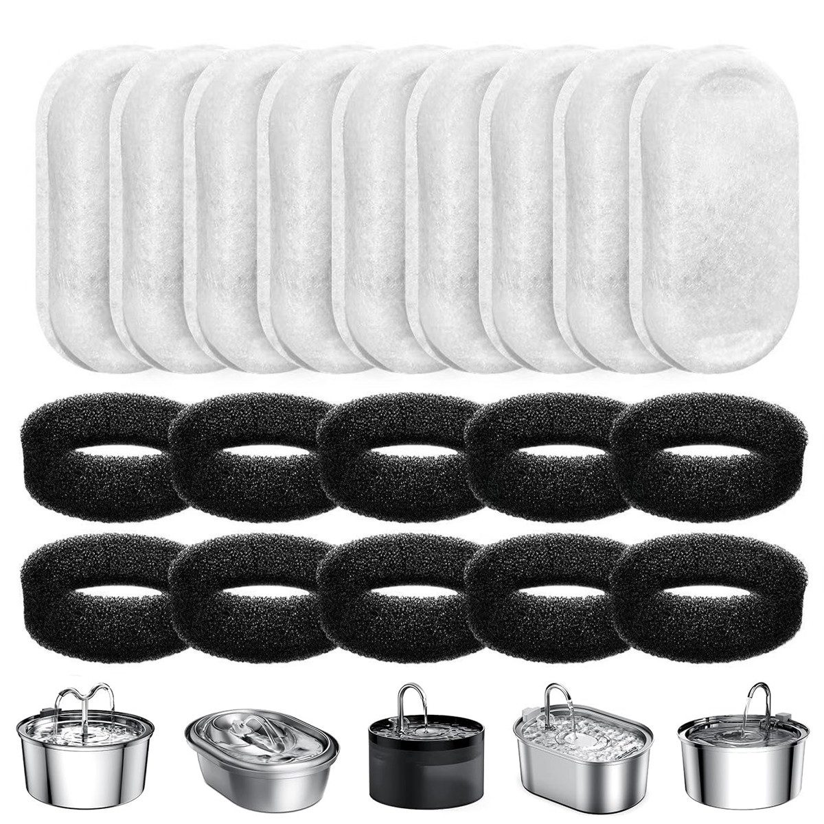 RWEUOQ Trinkbrunnen Katzenbrunnen Filter, 20 Stück günstig online kaufen