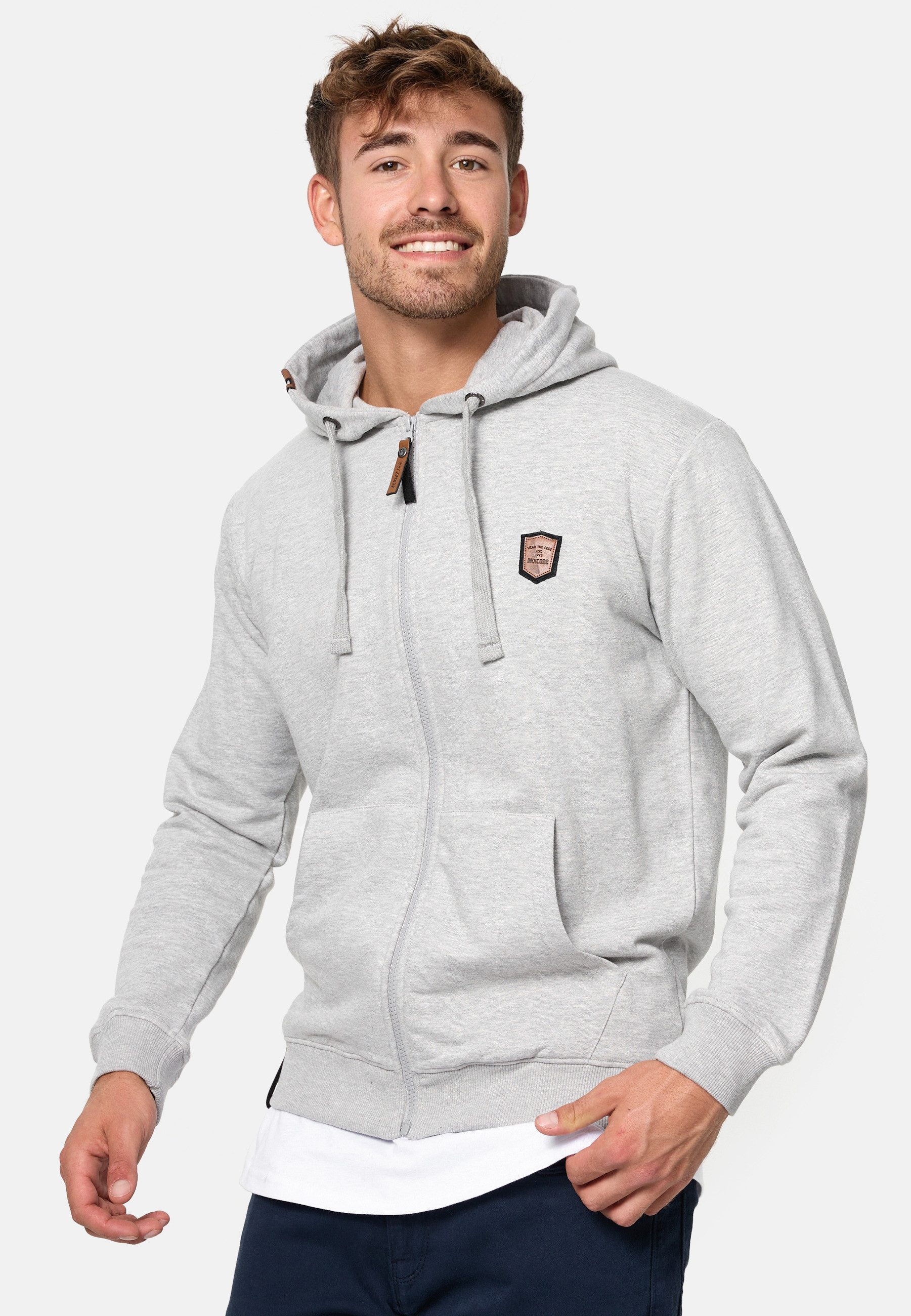 Indicode Kapuzensweatjacke Herren Braidwood Hoodie Sweatjacke Herrenjacke