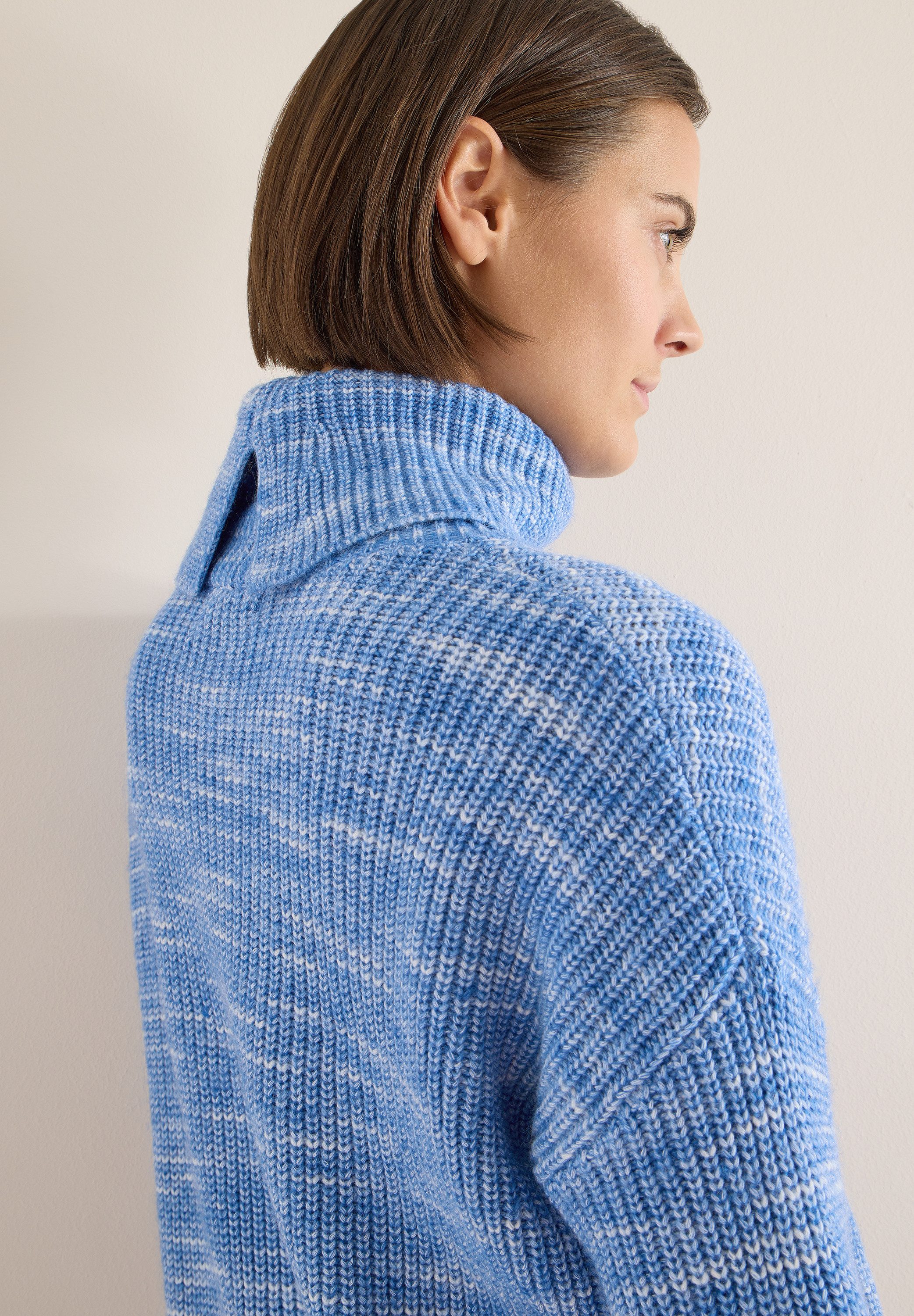 CECIL Rollkragenpullover mit Strick-Detail günstig online kaufen