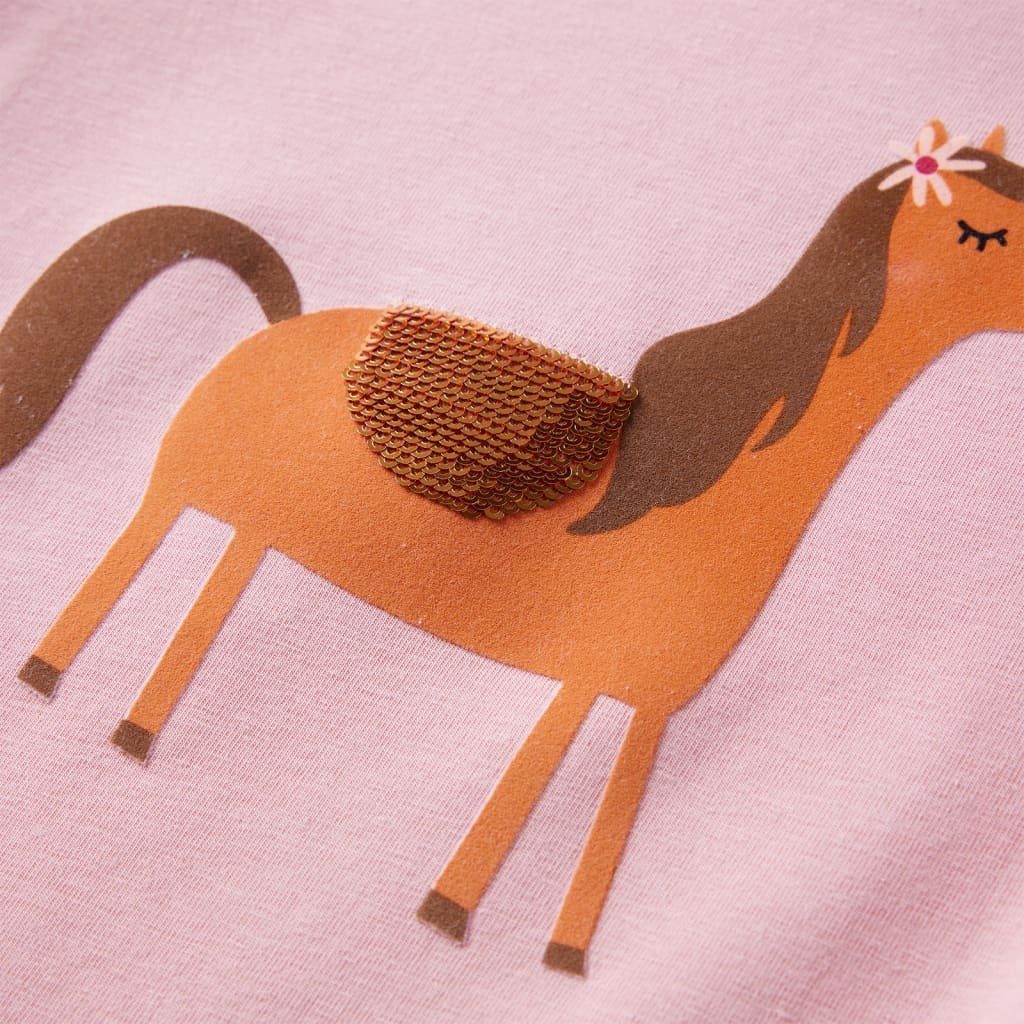 vidaXL Langarmshirt Kinder-Langarmshirt Hellrosa 104