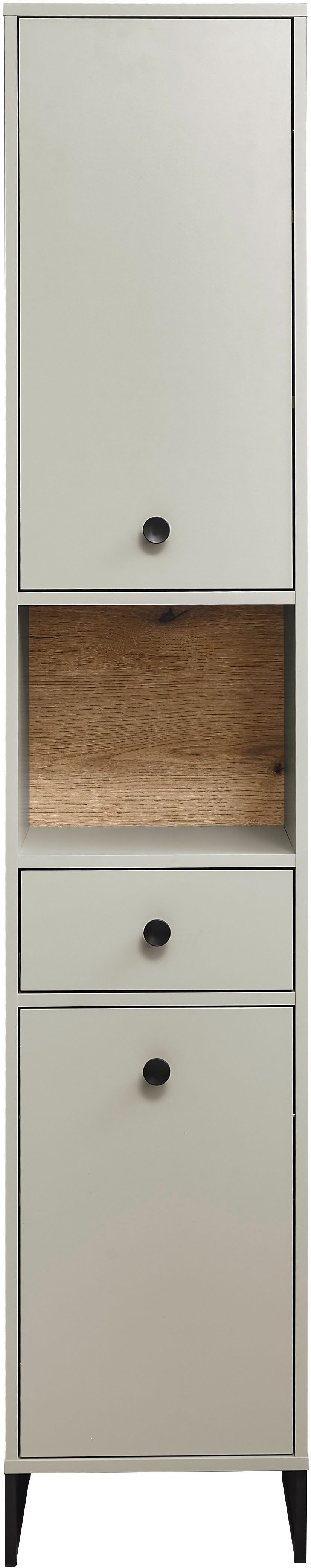 BASIC by Balculina Hochschrank Linea (1-St) Breite 60cm, U-Profil Füße, Unterflurauszug