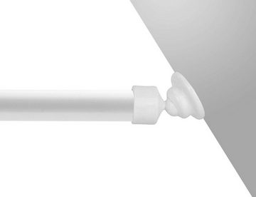 Wandbefestigung Schrägwandhalter weiß, Adapter, nodeko, für Duschvorhangstangen, Gardinenstangen, Vorhangstangen Ø 20 mm, beweglich - bis 45 Grad