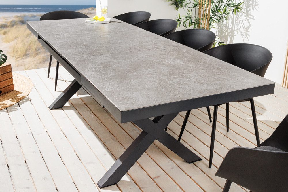 riess-ambiente Gartentisch EMPIRE 180-240cm hellgrau / günstig online kaufen