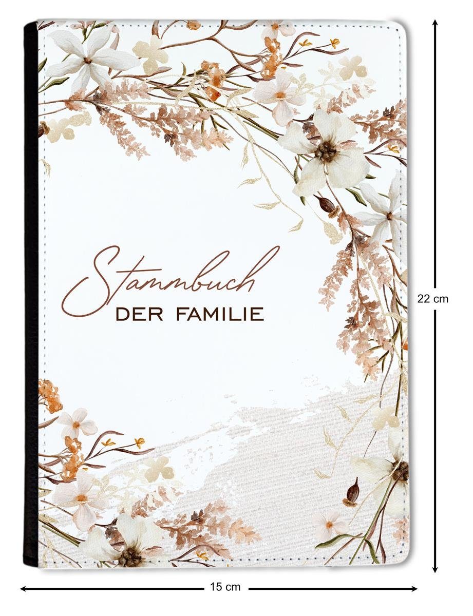 A5 CreaDesign Wiesenblumen Braun Stammbuch Notizbuch