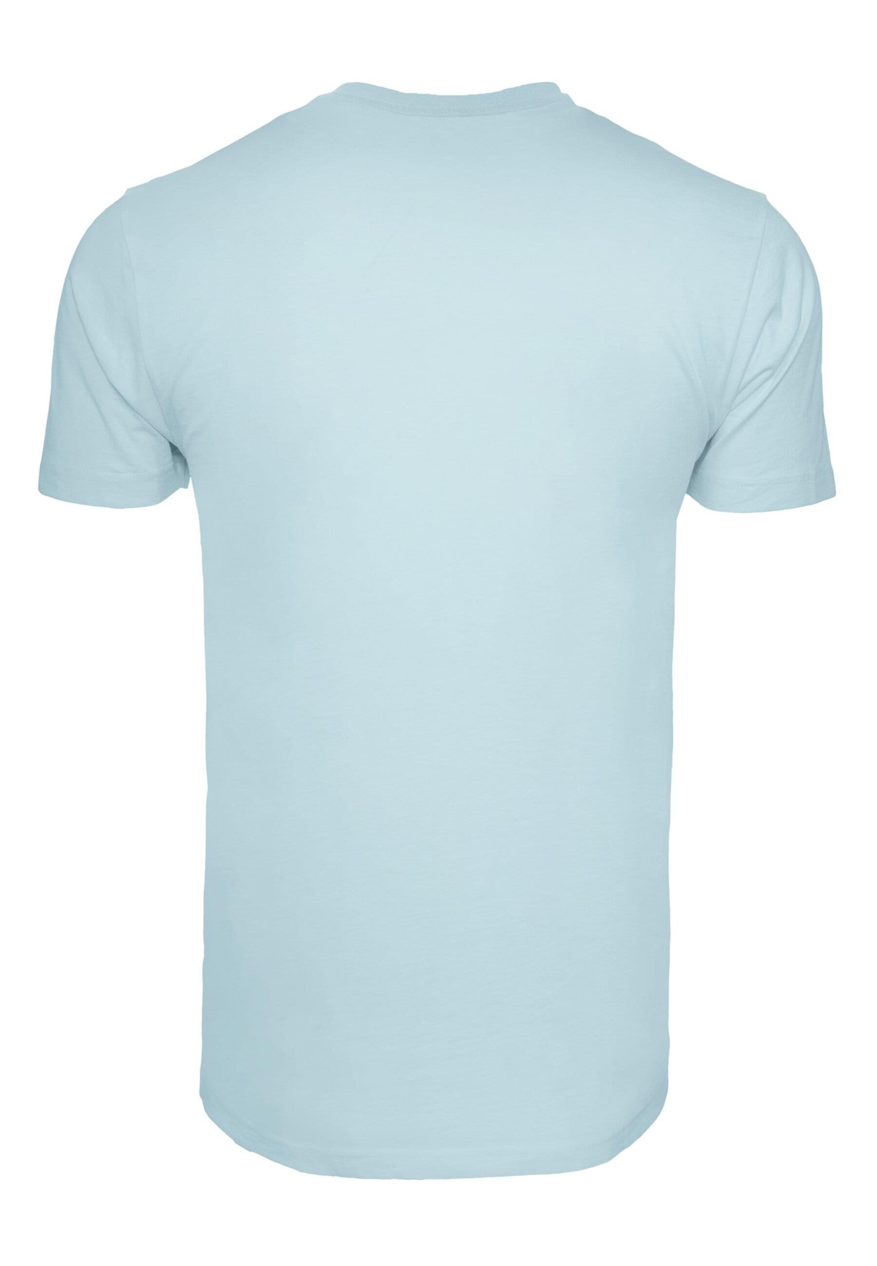 (no heart) K Merchcode T-Shirt oceanblue Herren Qatar (1-tlg) Neck T-Shirt Round F