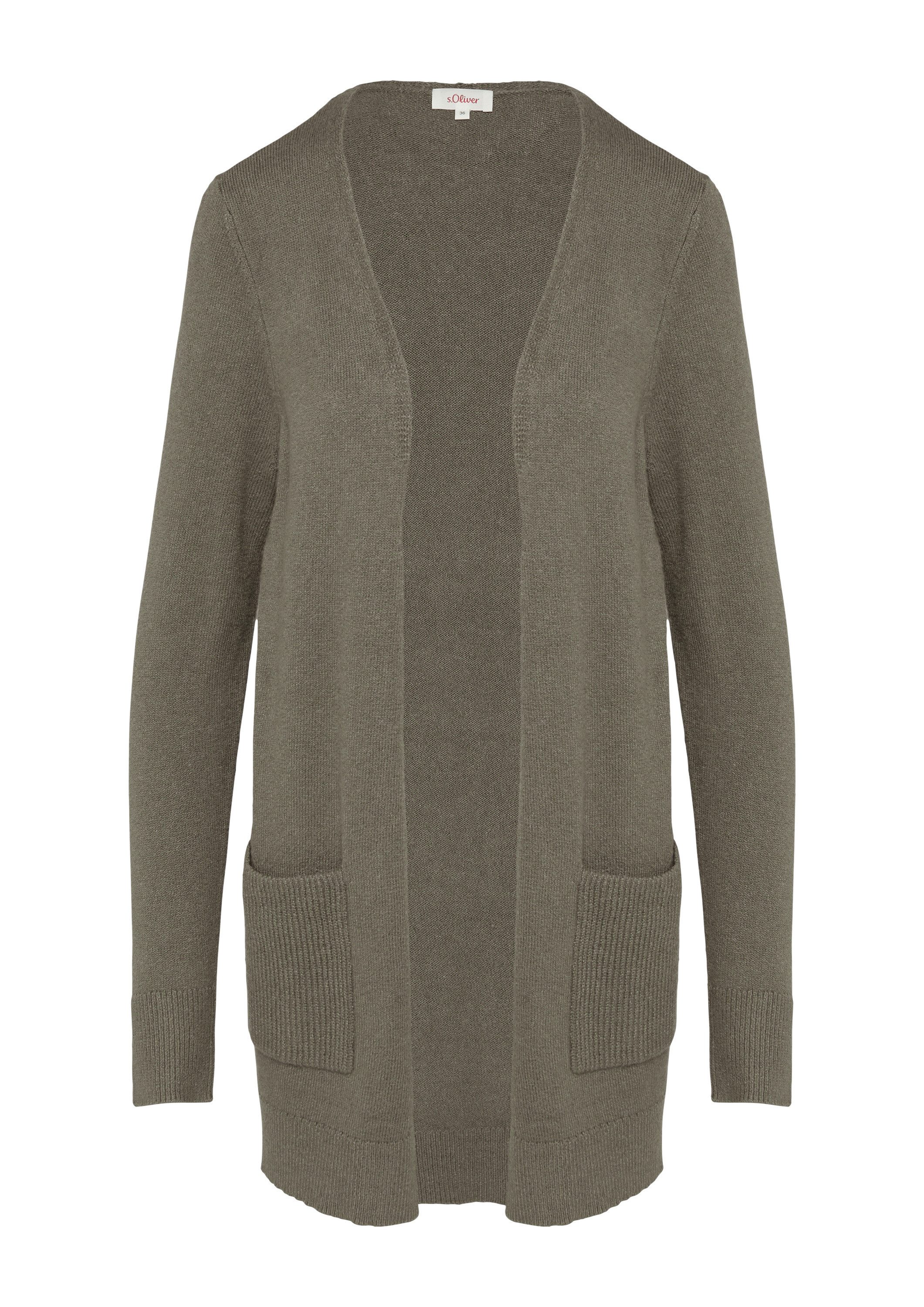 s.Oliver Cardigan Strickjacke Strickjacke mit Rippbündchen günstig online kaufen